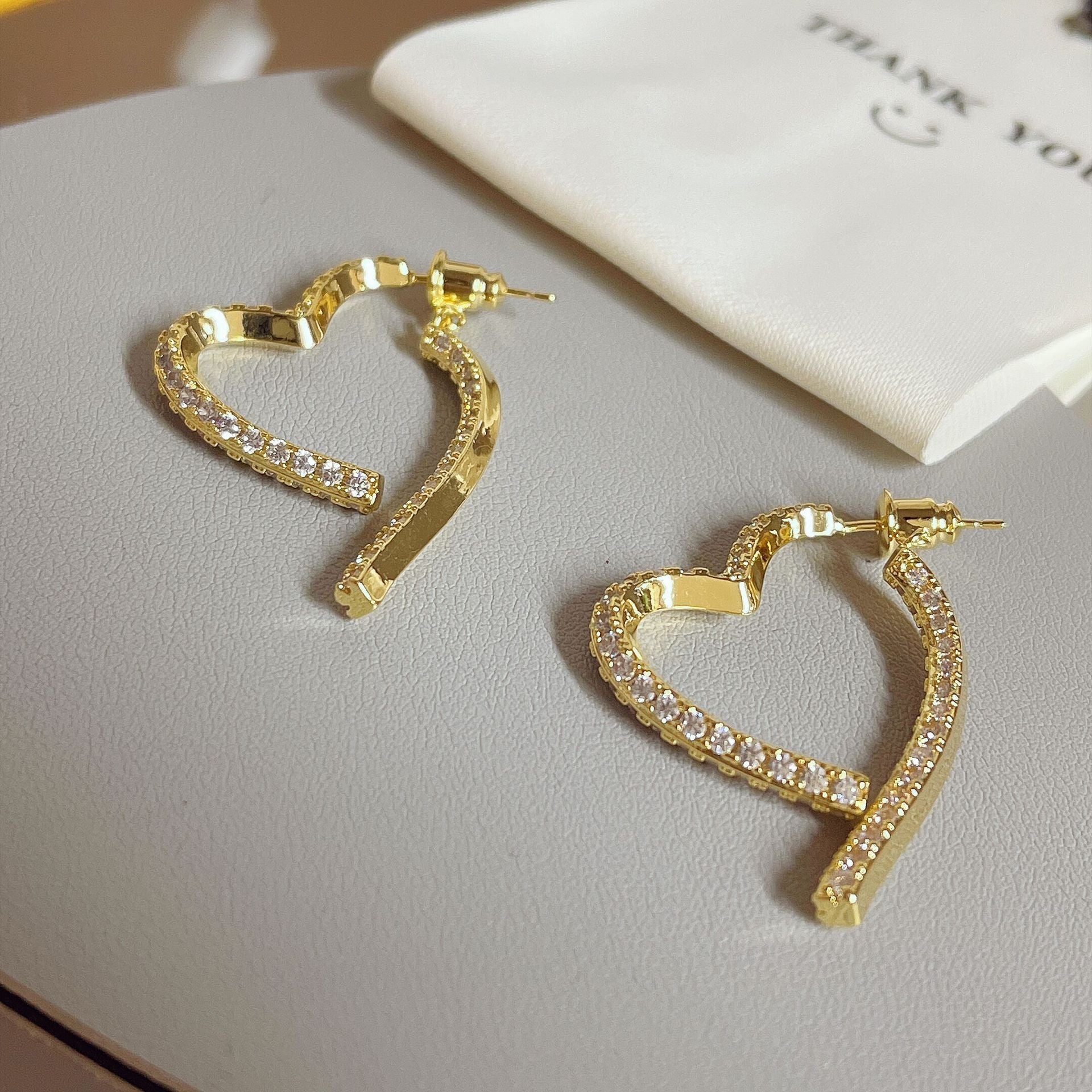 Luxury 14K Gold Heart Spiral Hoop Earrings for Women - Elegant Dainty Jewelry Gift for Valentine's Day, Anniversary & Date Night | A7691