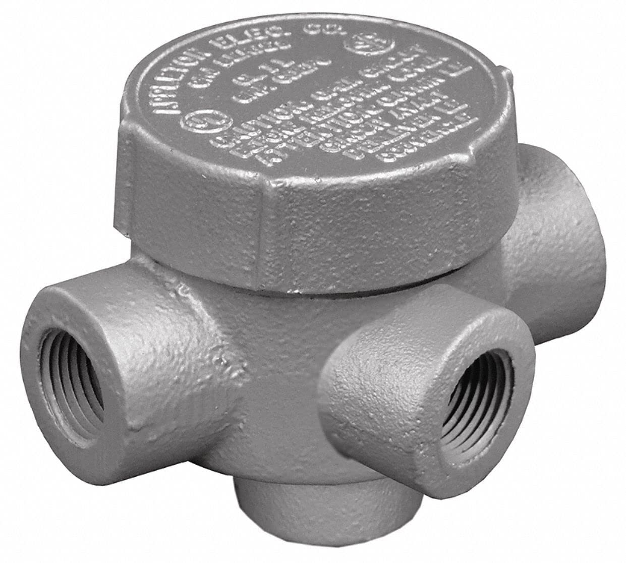 Appleton Electric GRJTA75 Conduit Outlet Body - Iron Construction, Threaded Round TA Style for Industrial Wiring & Hazardous Locations | Durable Electrical Conduit Fitting for Commercial Buildings & Factories