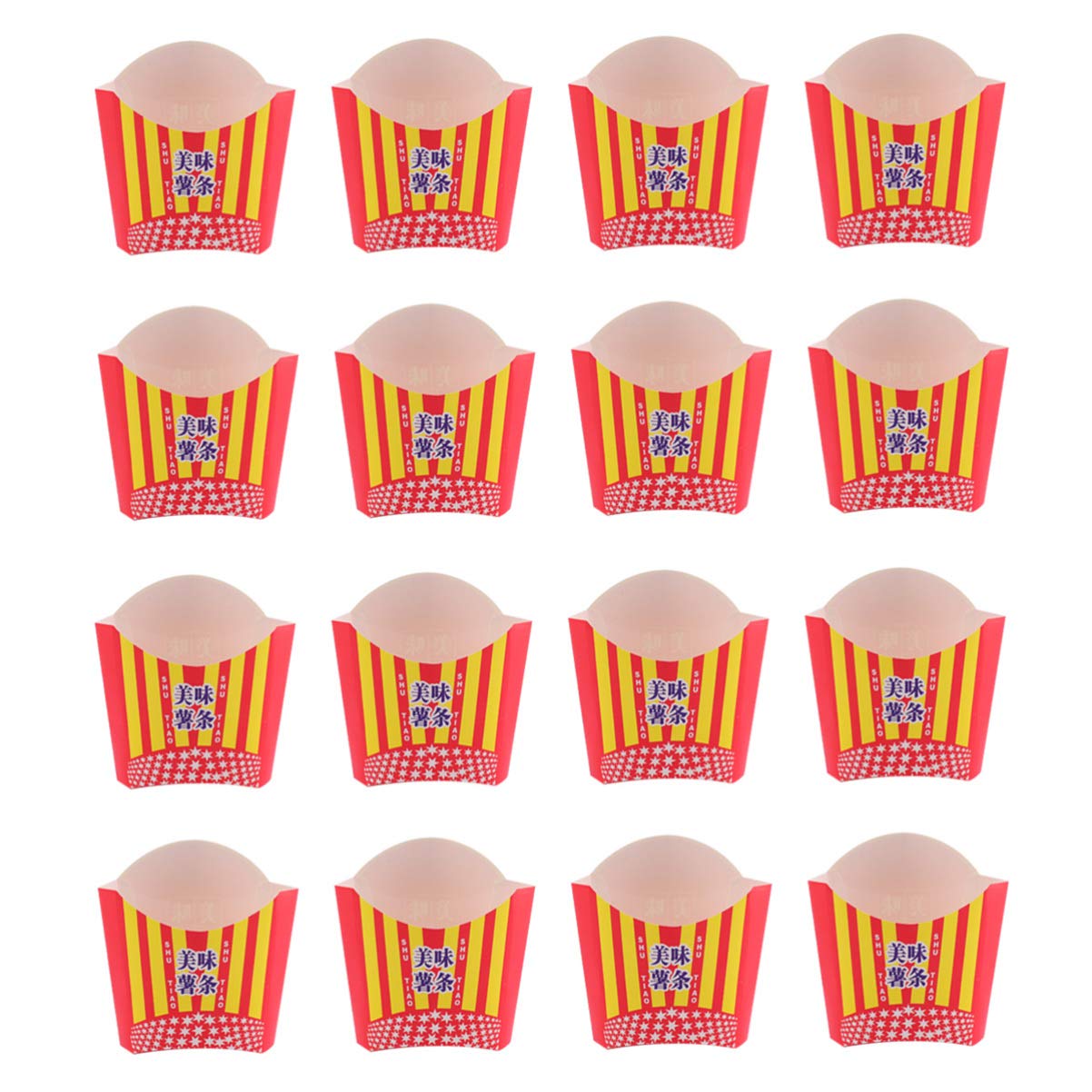 100pcs Disposable French Fry Holders - Paper Snack Cone Stands for French Fries, Onion Rings & Travel Food | Perfect for Parties, Movie Nights & Fast Food Restaurants