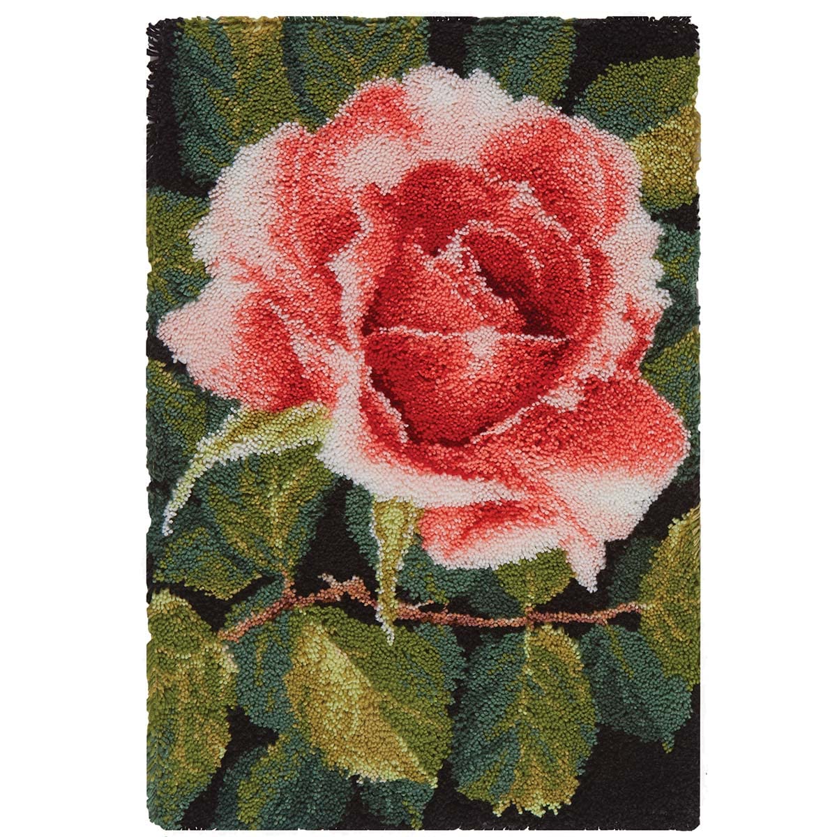 Romantic Rose Latch Hook Kit for Adults - DIY Home Decor Wall Hanging, Beginner-Friendly Craft Project - Perfect for Living Room, Bedroom & Gift Giving