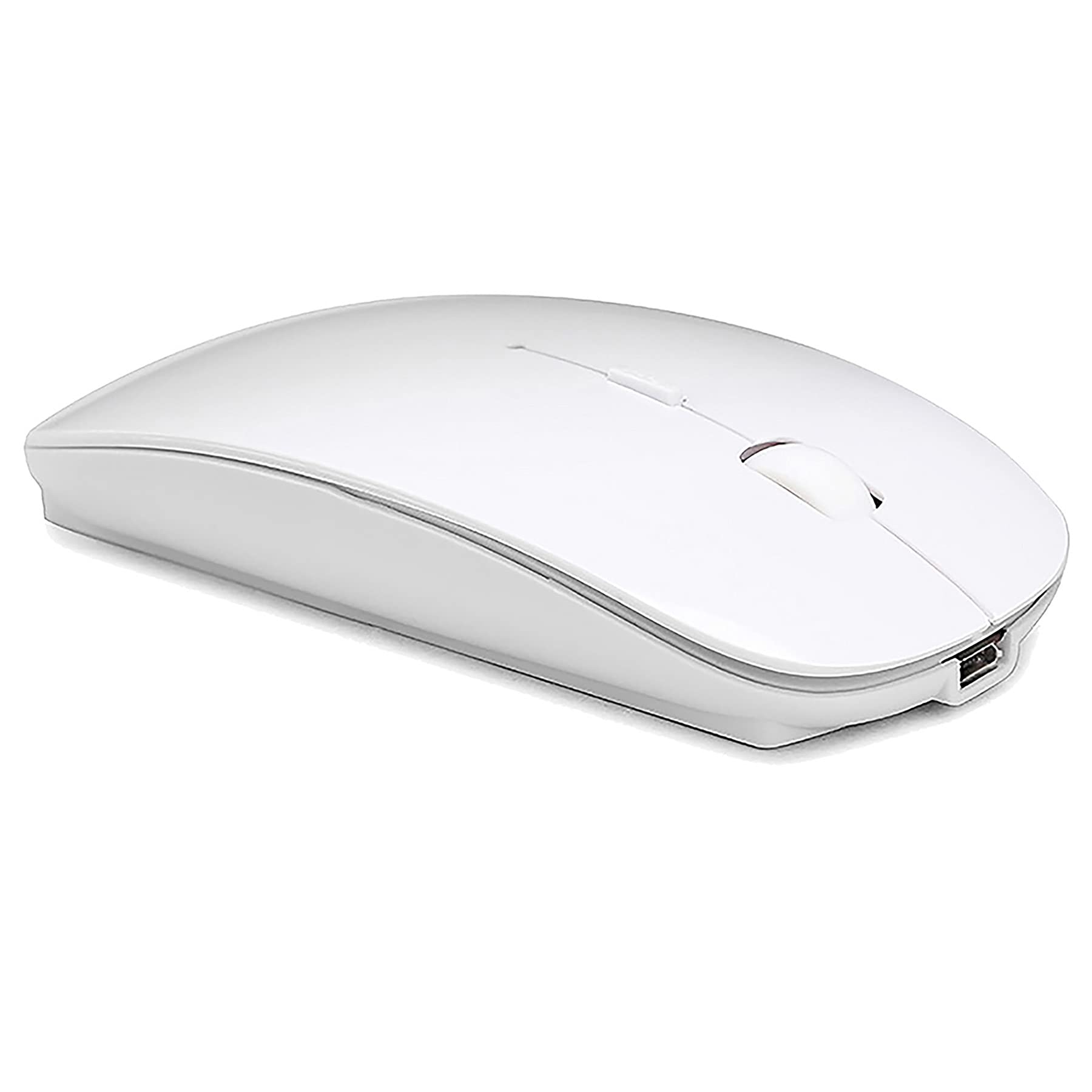 Wireless Bluetooth Mouse for Laptop, MacBook, iPad, PC - Compatible with MacBook Air, MacBook Pro, Windows, Chromebook - Slim Portable Design (White) - Perfect for Office, Home, Travel & Remote Work