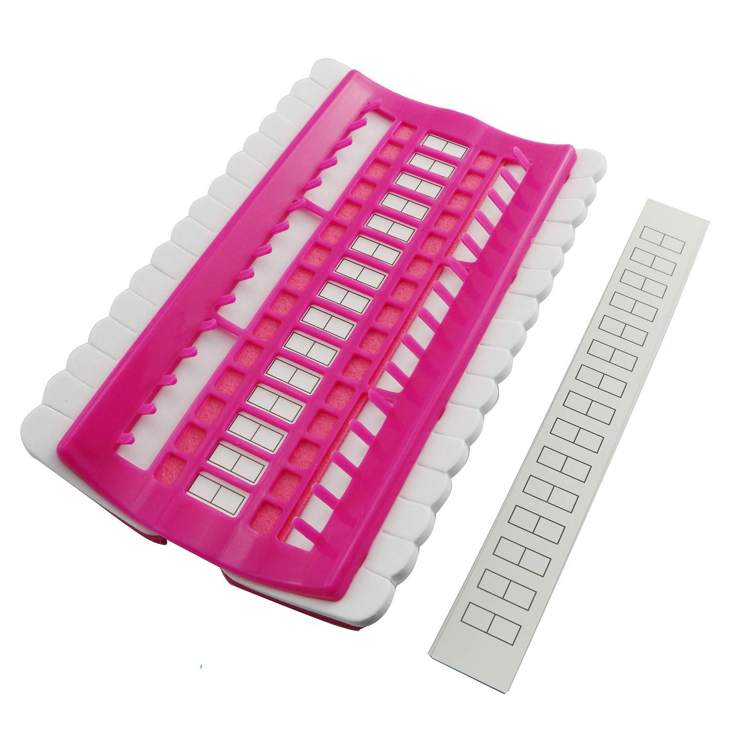 NX Garden 30-Slot Pink Embroidery Floss Organizer - Cross Stitch Thread Holder with Row Line Design | Perfect for Needlework, DIY Crafts & Sewing Projects