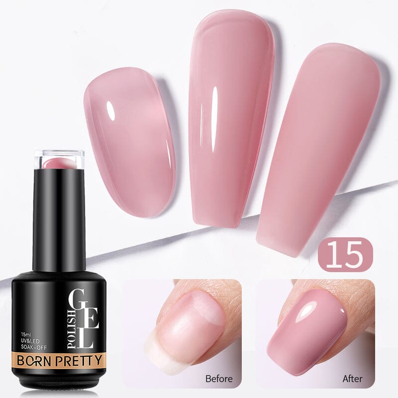 BORN PRETTY 15ml Rubber Base Gel - Long-Lasting Nail Strengthener for DIY Manicures & Professional Nail Salons | Perfect for Gel Extensions & Nail Art