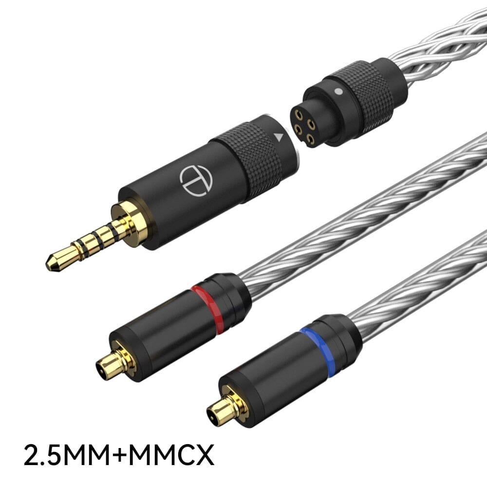 TRN T3 PRO 8 Core Pure Silver Upgrade Cable for TRN VX PRO BAX MT1 PRO Earphones - High-Quality Audio Replacement Wire for Audiophiles & Music Lovers