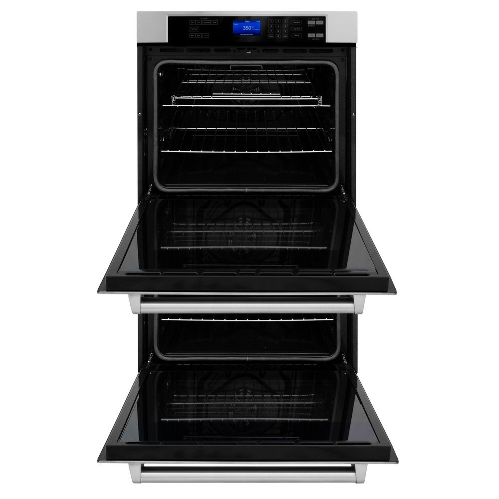 ZLINE 48-Inch Stainless Steel Gas Rangetop with 30-Inch Double Wall Oven Kitchen Package (2KP RTAWD48) - Perfect for Modern Home Chefs & Professional Style Cooking
