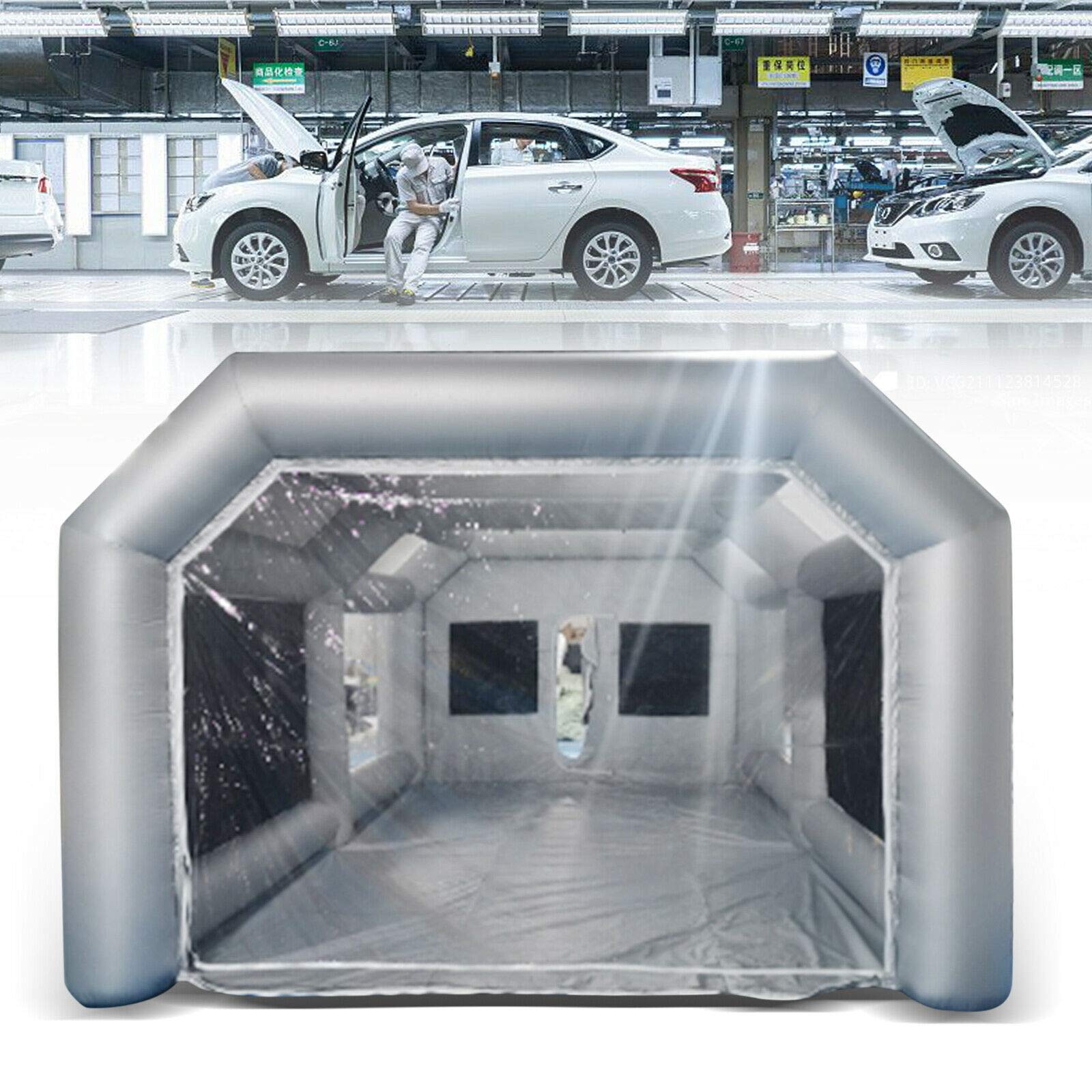 DNYSYSJ Inflatable Paint Booth - Portable Car Painting Tent with Air Filtration System, Dust-Free Auto Body Shop Spray Booth for DIY & Professional Automotive Repairs (Ideal for Garage, Workshop & Mobile Paint Jobs)