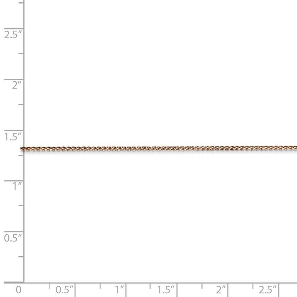 Roy Rose Jewelry 14K Rose Gold 1mm Wheat Chain Necklace - 16 Inch Dainty Delicate Necklace for Women, Perfect for Layering, Everyday Wear & Special Occasions