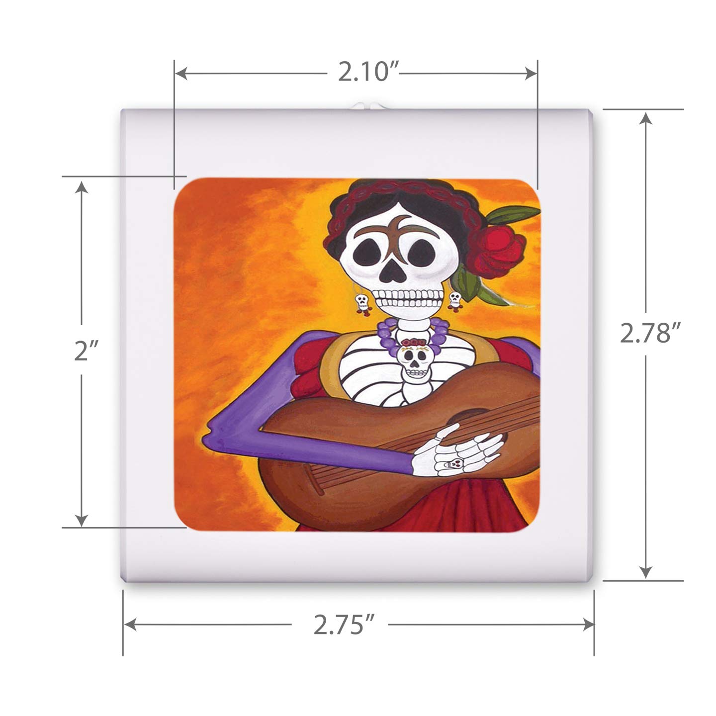 Dimmable LED Night Light with Auto On/Off Sensor, Adjustable Brightness & Warm White Light - Perfect for Bathroom, Hallway, Nursery & Bedroom - Flor Y Cano Day of The Dead Decor for Home Safety & Comfort