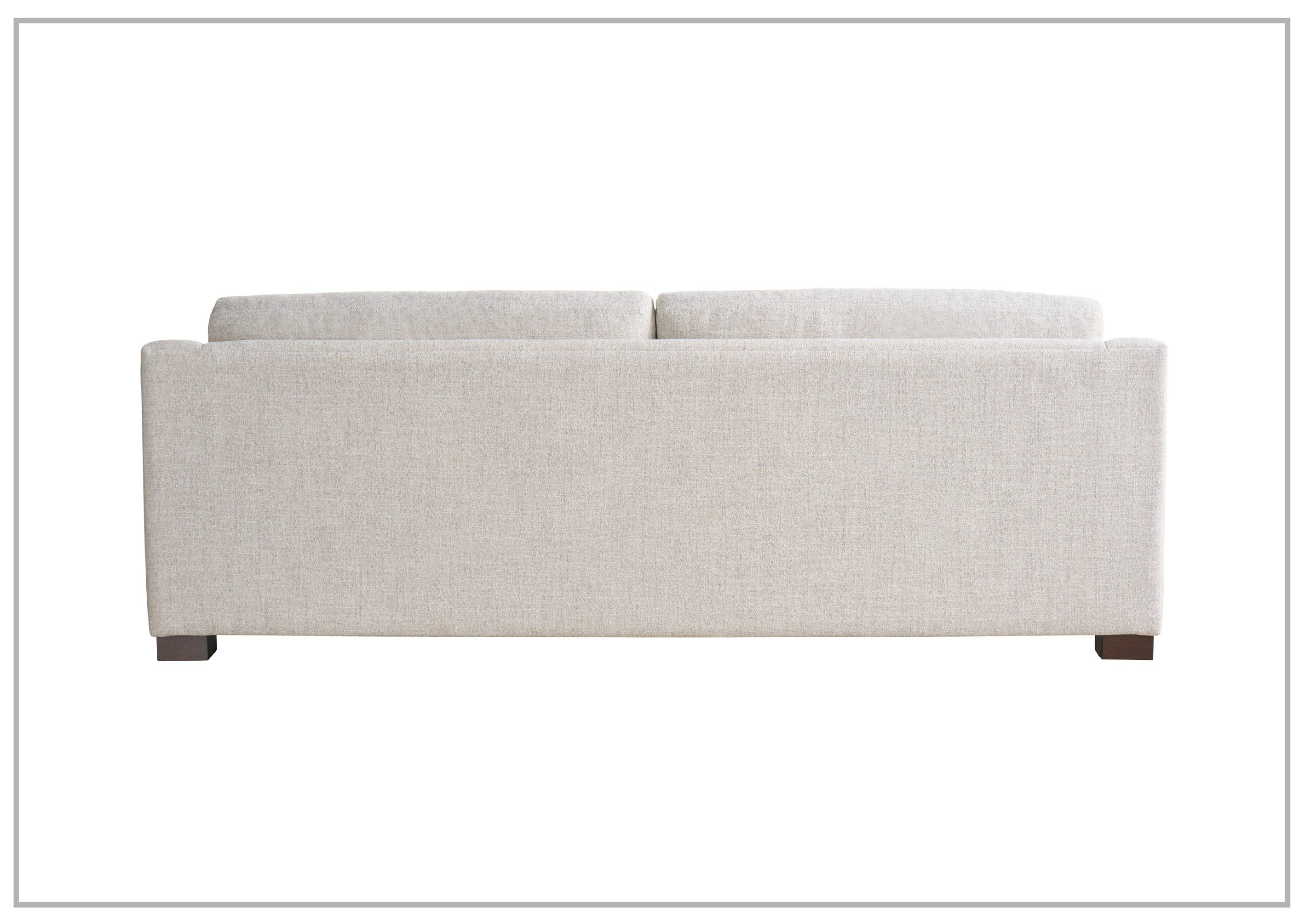 Universal Brooklyn Fabric Sofa with Throw Pillows - White Modern Living Room Couch for Small Spaces, Apartments & Cozy Home Decor