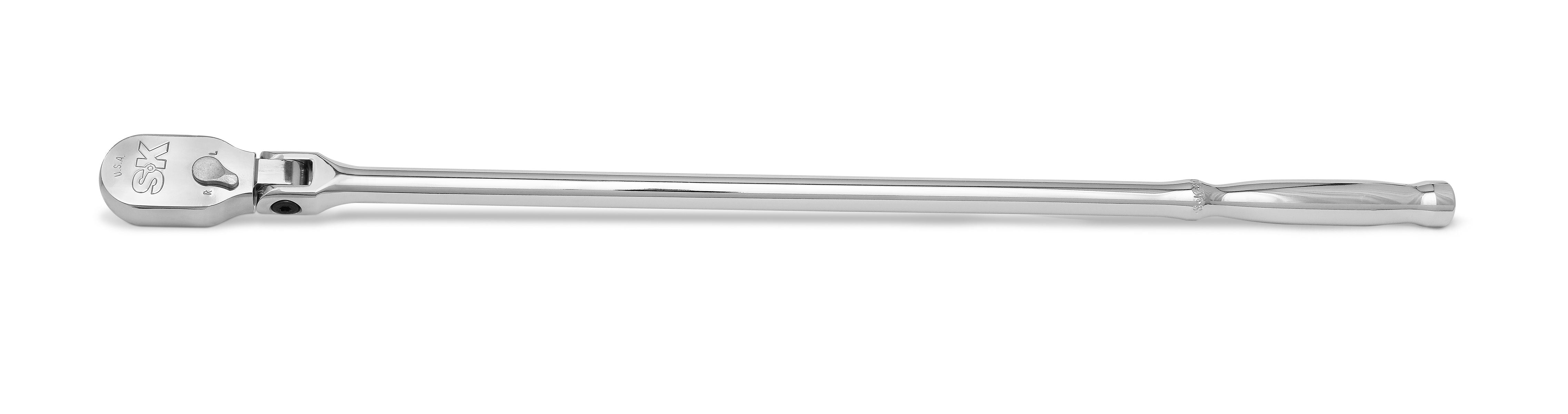 LP90 1/2 Inch Drive Flex Head 24-Tooth Ratchet Wrench - Professional Automotive Tool for Tightening and Loosening Bolts in Hard-to-Reach Areas