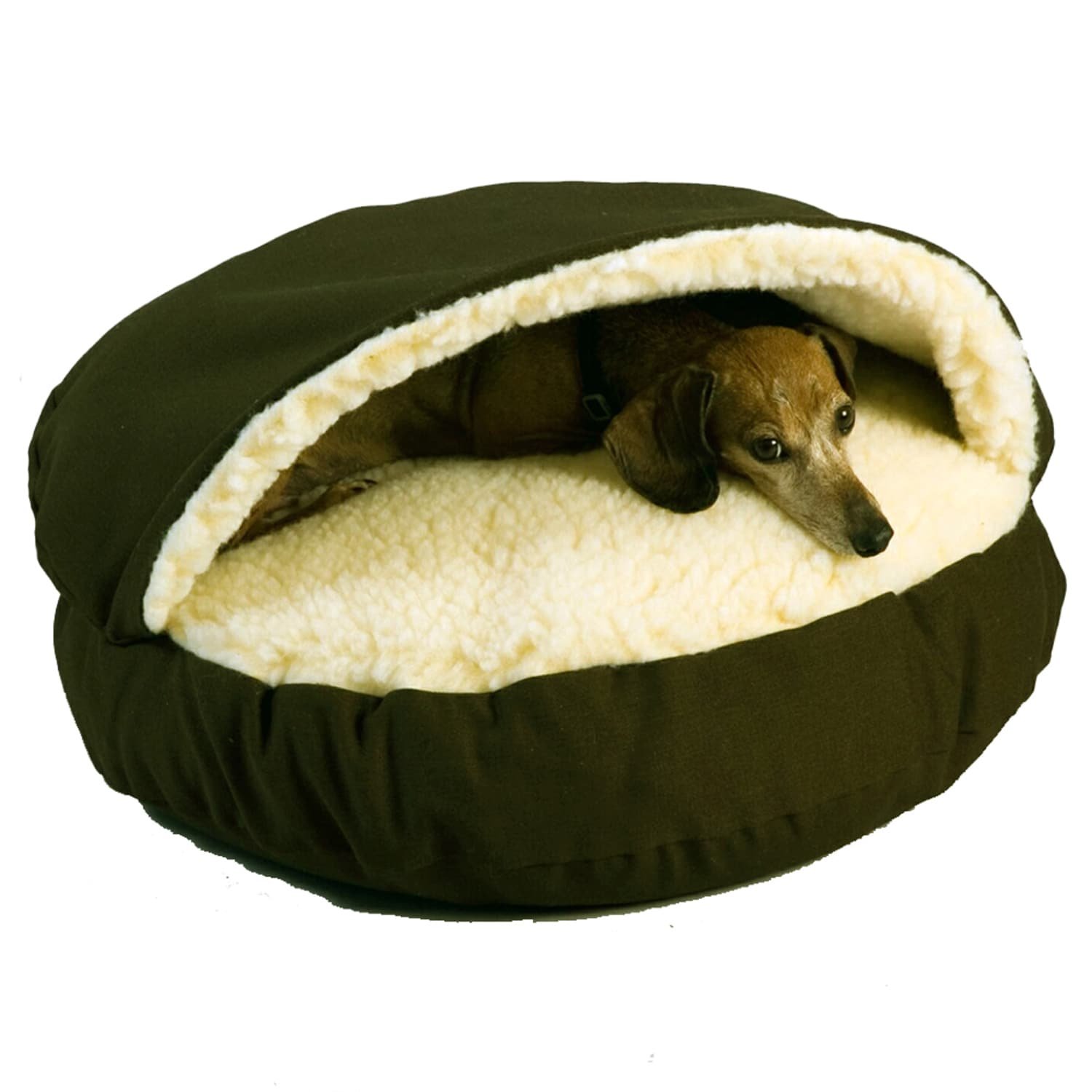 Snoozer Orthopedic Cozy Cave Pet Bed for Dogs & Cats - X-Large Size, Olive Green - Premium Comfort for Joint Support & Anxiety Relief - Perfect for Crate Training, Lounging & Cold Weather Snuggling