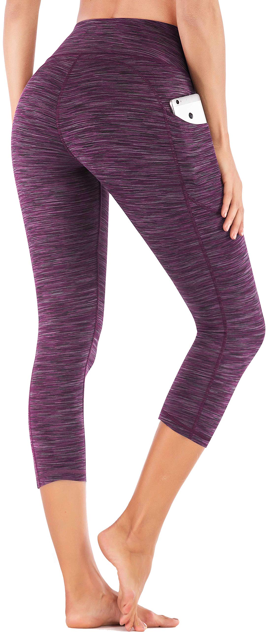 IUGA High Waisted Yoga Pants for Women with Pockets - Capri Workout Leggings for Running, Gym & Lounge - Breathable & Stretchy Activewear for Yoga, Pilates & Everyday Wear
