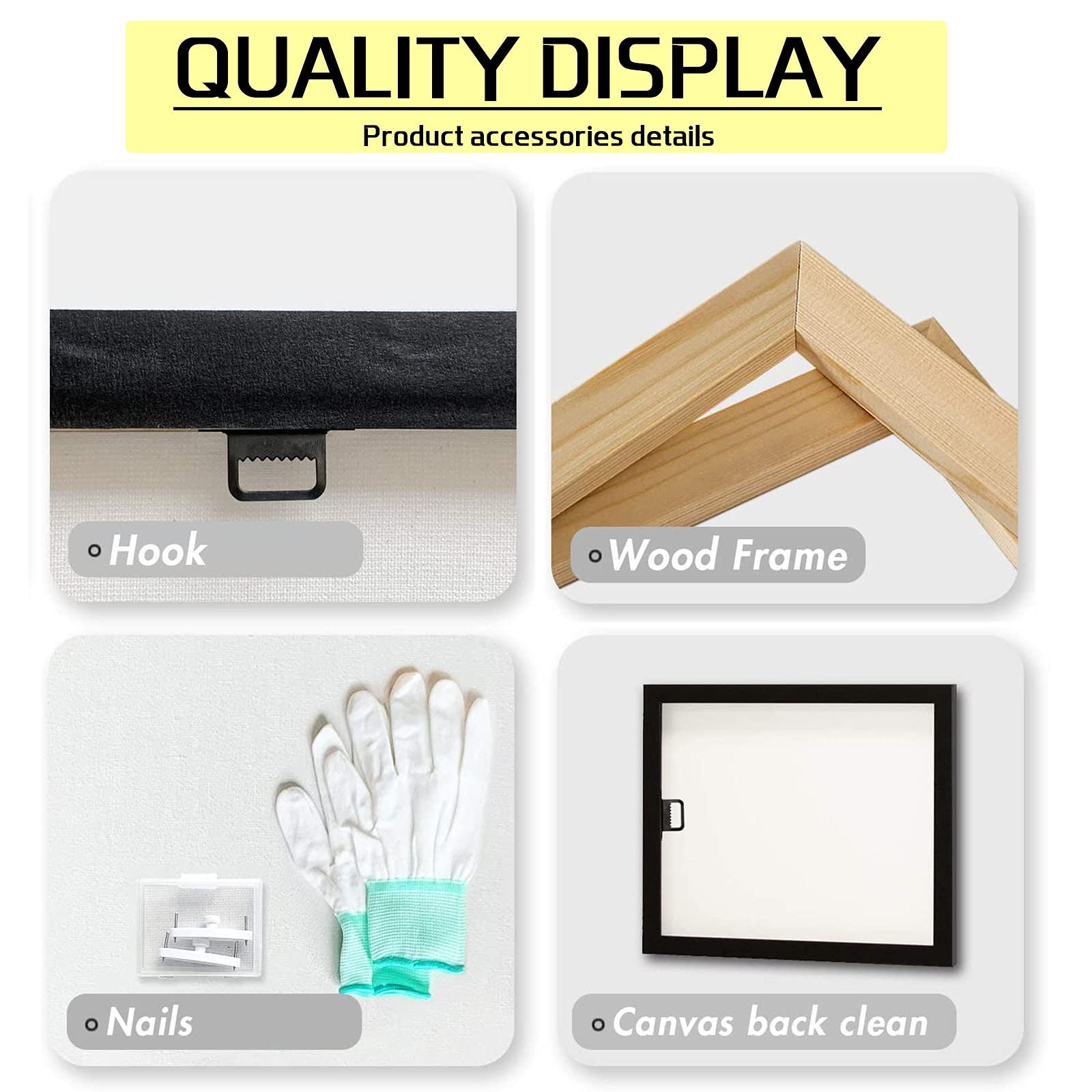 Modern Black Framed Canvas Wall Art 12