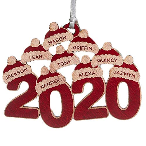 GJCDP 2020 Personalized Christmas Ornaments - DIY Family Hanging Pendant Sign for Tree Decor, Handcrafted Holiday Party Decorations - Perfect for Christmas Home Decor, Gift Giving & Family Gatherings