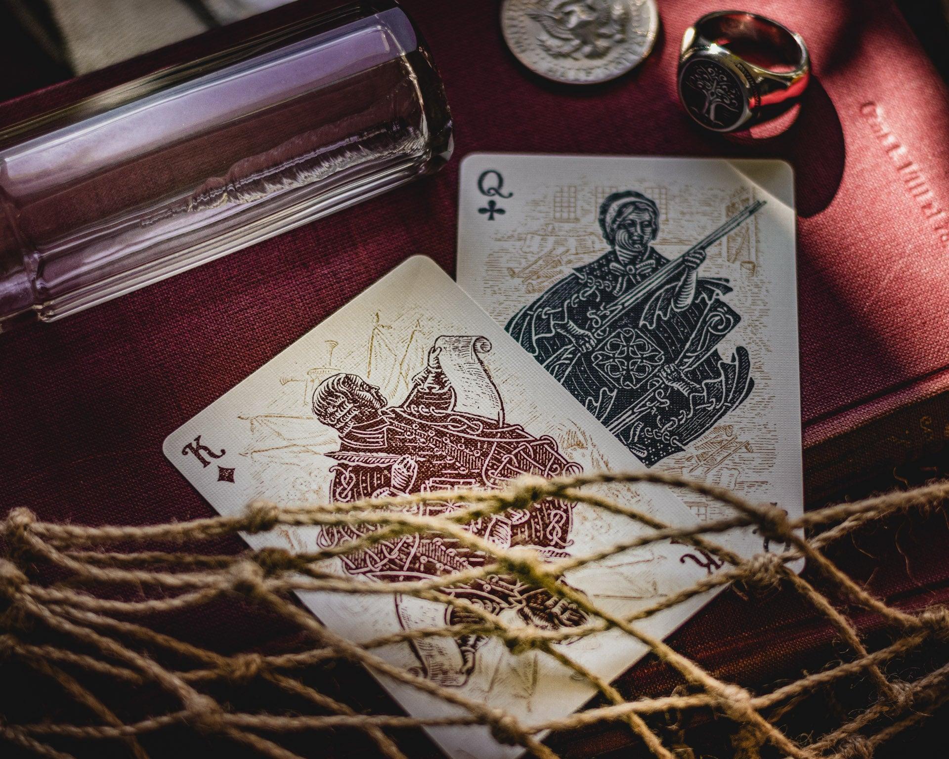 Sons of Liberty Playing Cards - Green Edition | Patriotic American Revolution Theme Deck for Poker, Magic Tricks & Collectors | Perfect for Game Nights, Gifts & History Enthusiasts