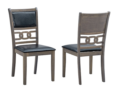 Stylish 5-Piece Round Dining Table Set with Black PU Cushioned Chairs - Perfect for Small Spaces, Breakfast Nooks & Outdoor Patios