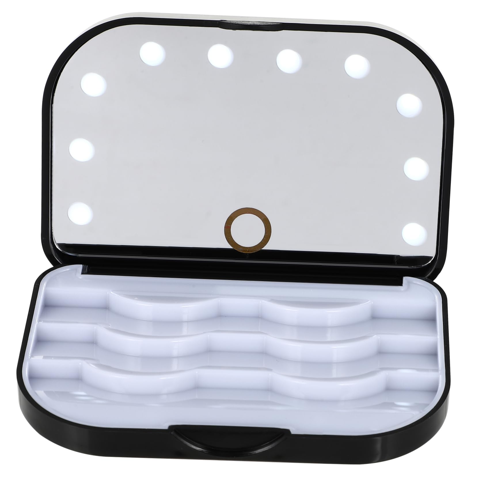 Premium Eyelash Storage Box - Clear Plastic Makeup Organizer with LED Lights for False Lashes, Travel-Friendly Display Case - Perfect for Salon, Home, and Professional Makeup Artists
