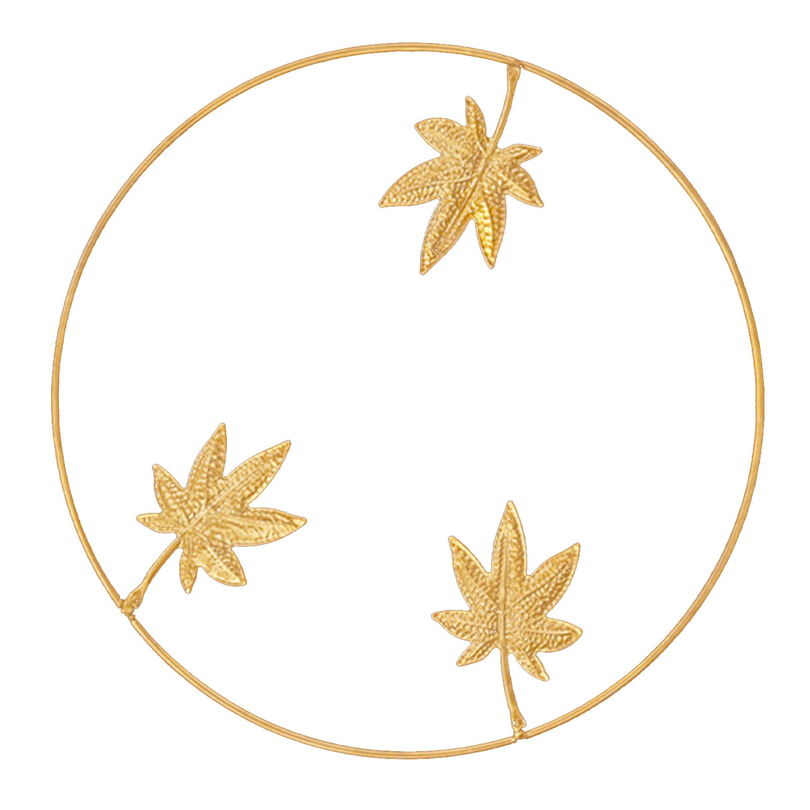 Elegant Metal Leaf Wrought Iron Wall Hanging Decor with Crystal Beads - Home & Bedroom Decoration for Boho, Farmhouse, or Vintage Style Rooms - Perfect for Living Room, Nursery, or Wedding Decor