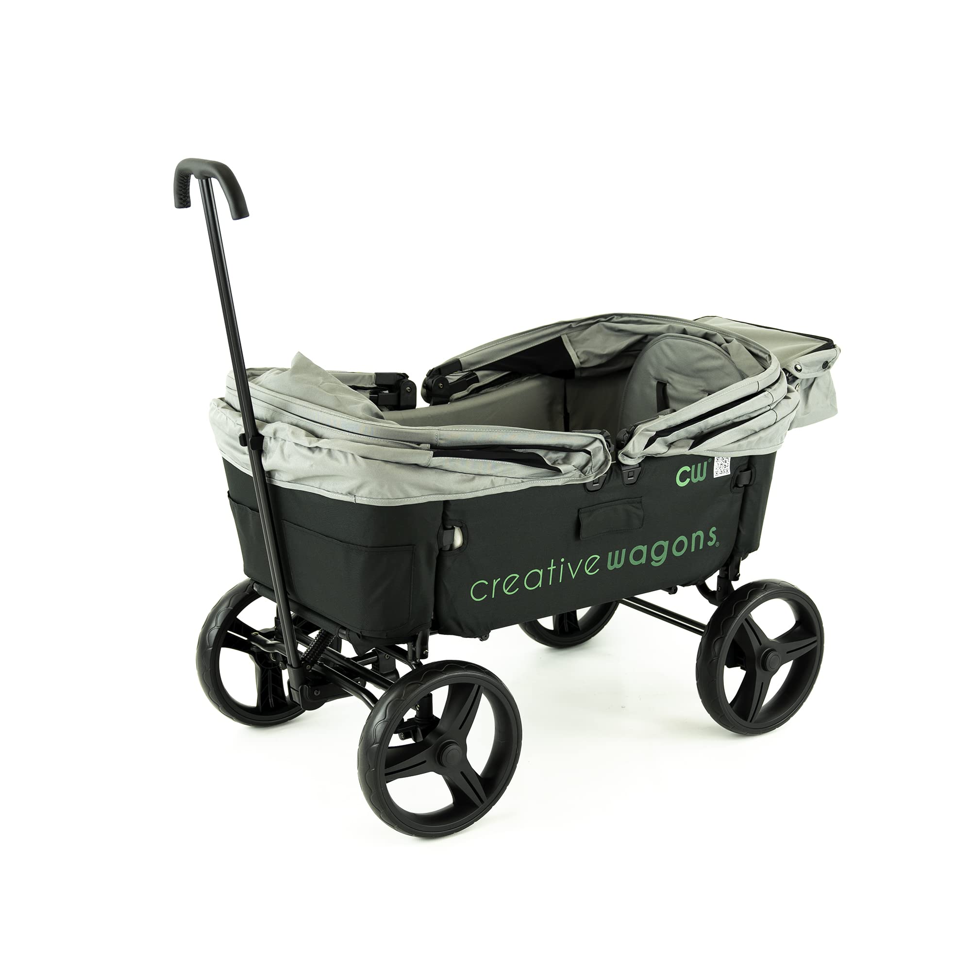 Best Collapsible Stroller Wagon for Kids - All-Terrain Push Pull Wagon with Removable Canopy & Convertible Bench | Perfect for Outdoor Adventures, Beach Trips, and Park Outings