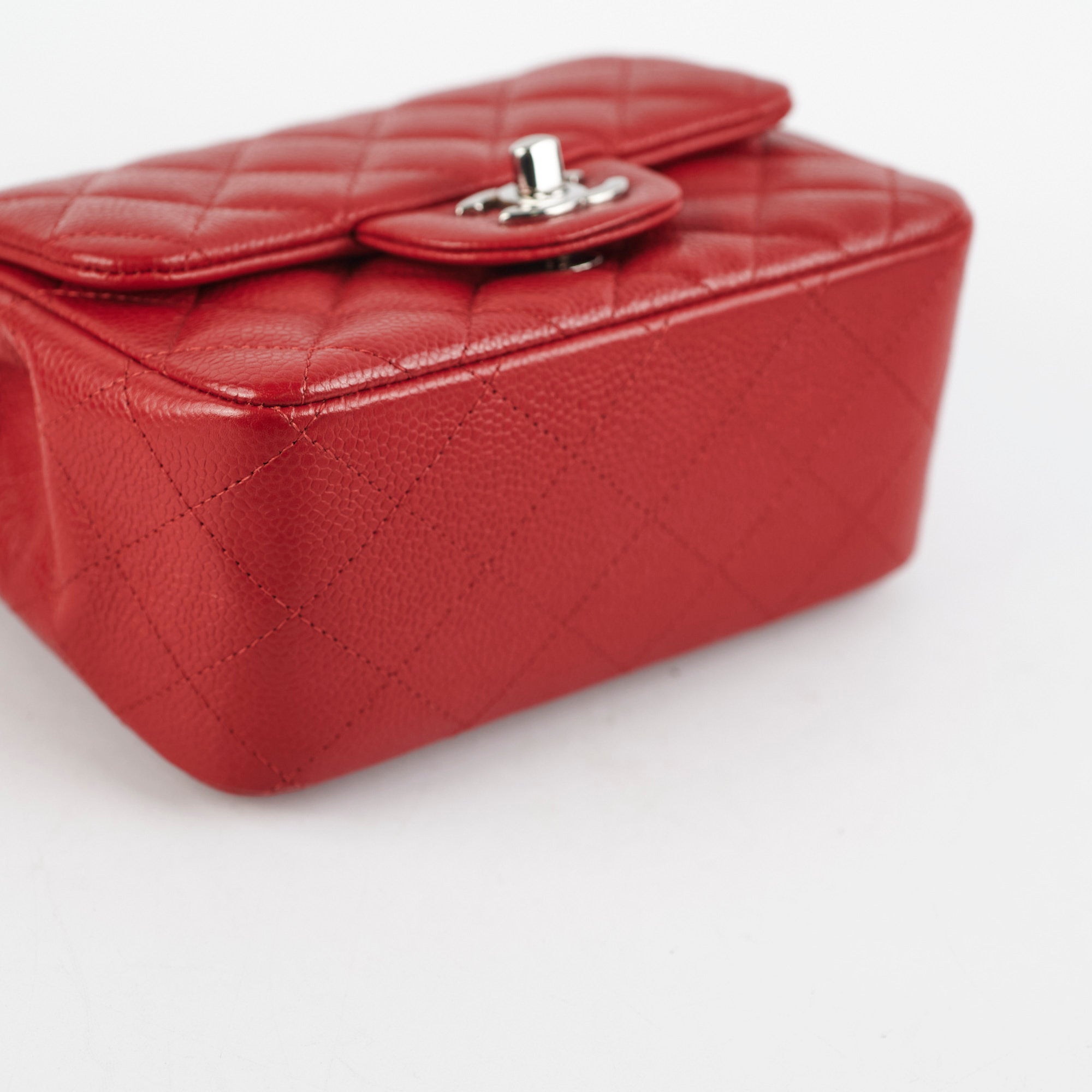 Chanel Classic Flap Square Caviar Red Leather Shoulder Bag - Luxury Designer Handbag for Women | Perfect for Parties, Date Nights & Special Occasions