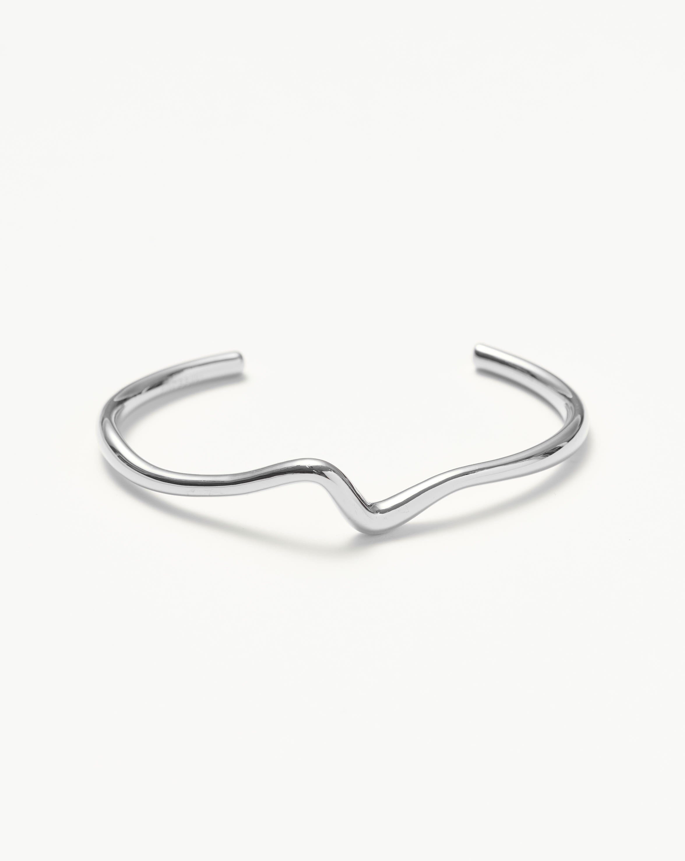 Molten Wave Cuff Bracelet for Women - Handmade Boho Jewelry - Adjustable Statement Arm Cuff - Perfect for Festivals, Parties & Boho Fashion