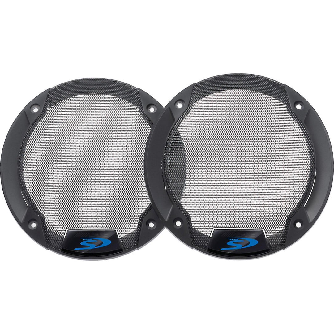 Alpine KTE S610G Speaker Grille Pair - Replacement for SPS 610 Speakers | Durable Mesh Protection for Car Audio & Home Theater Systems