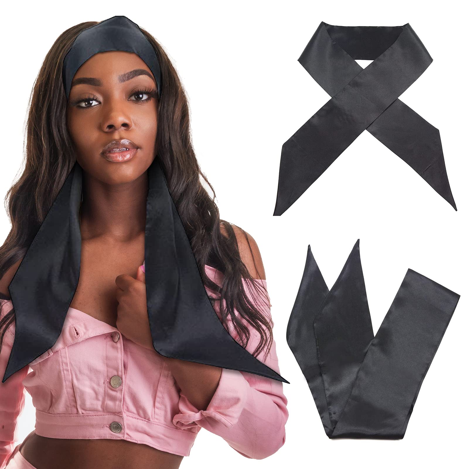 **10PCS Wig Accessory Essentials Kit - Lace Front Wig Glue & Remover, Wig Caps, Elastic Band, Hair Wax Stick, Edge Control, Edge Brush, Hair Shear, Dermaplaning Razor & Edge Scarf – Perfect for Salon, Cosplay & Everyday Styling**