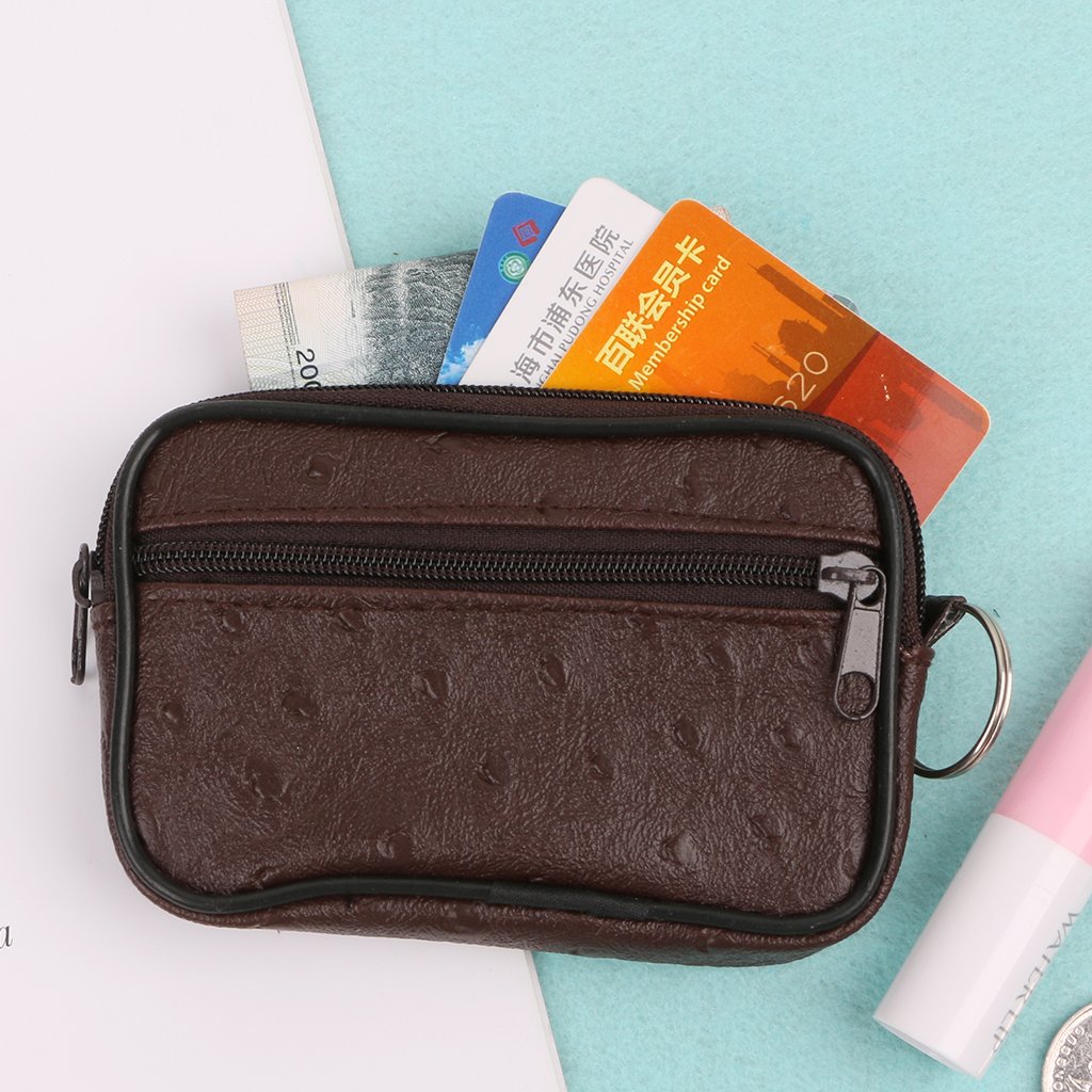 Portable Card Coin Key Holder - Slim Zip Change Pouch Wallet Bag for Men & Women - Perfect for Travel, Shopping, and Everyday Essentials