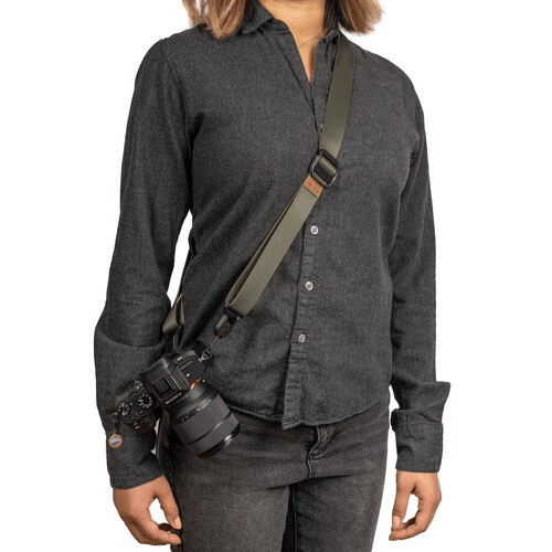 Peak Design Slide Lite Camera Strap - Adjustable & Comfortable Neck Strap for DSLR & Mirrorless Cameras (Sage Green) | Perfect for Travel, Hiking & Outdoor Photography
