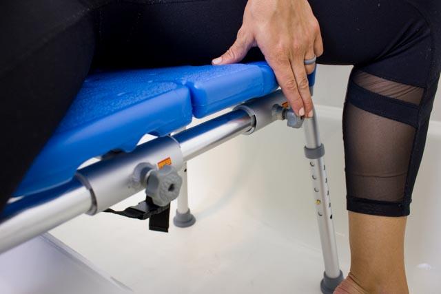 Refurbished HydroGlyde Premium Sliding Bath Transfer Bench for Elderly & Disabled - Safe Shower Seat with Non-Slip Surface for Bathroom Safety & Mobility Assistance (Ideal for Seniors, Post-Surgery Recovery & Physical Therapy)