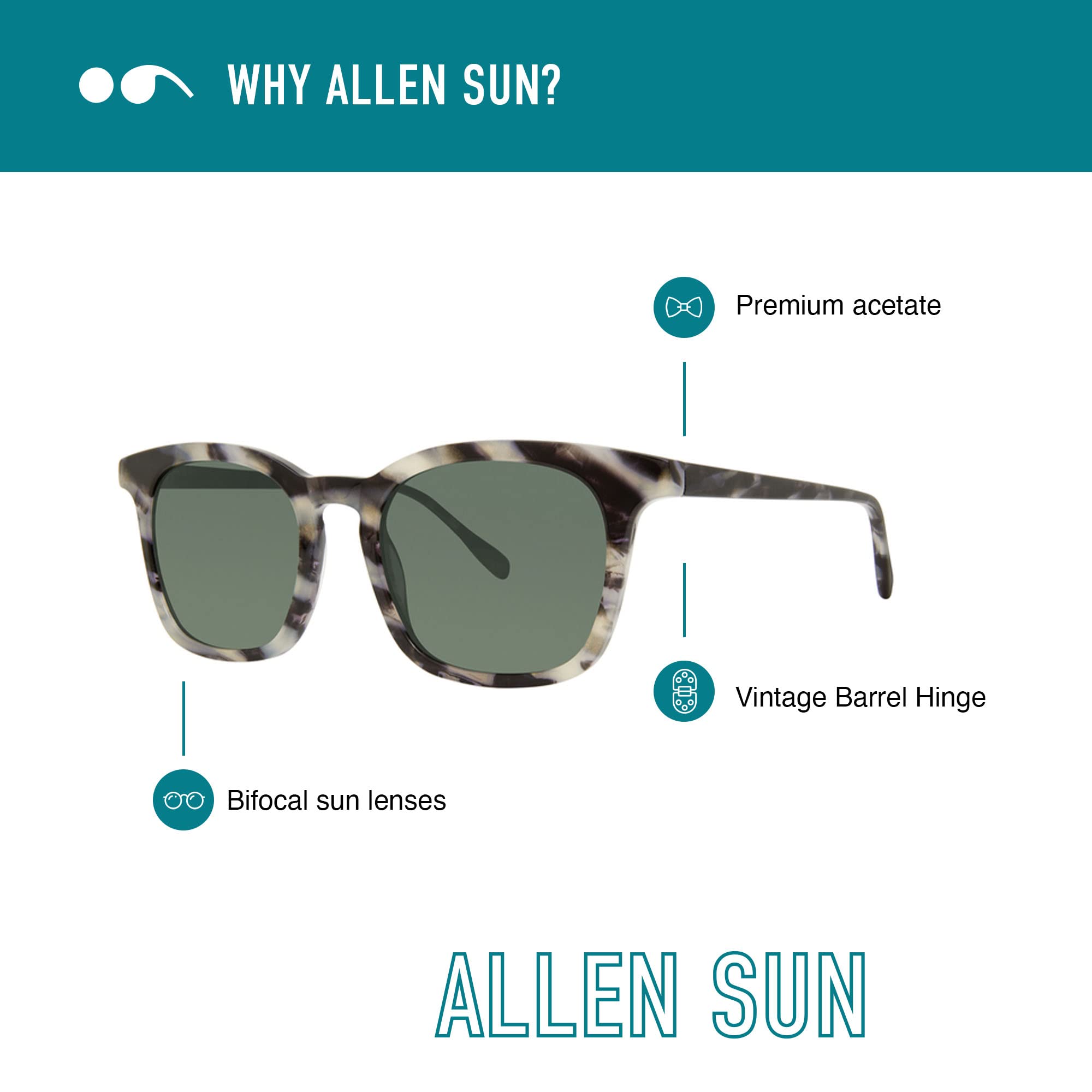 Scojo New York Allen Sun Reading Sunglasses - Handmade Scratch-Resistant Readers for Women & Men | Perfect for Outdoor Reading, Driving, and Beach Activities