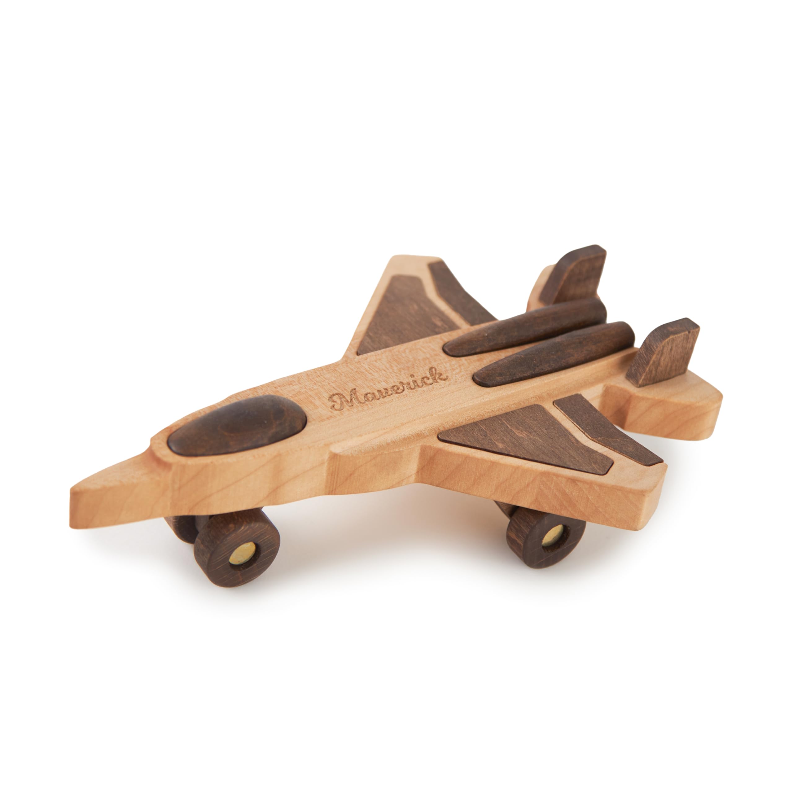 Personalized Wooden Toy Airplanes & Cars Set - Pretend Play Toys for Toddlers Ages 1-5 - Best Birthday & Easter Gifts for Boys - Durable Wooden Toys for Kids' Imaginative Play at Home or Travel