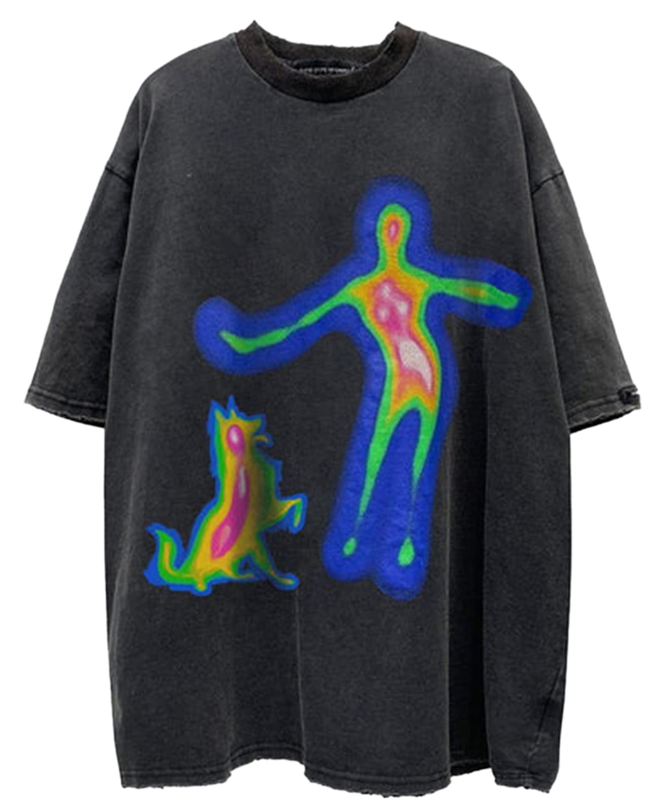 Aelfric Eden Women's Oversized Graphic Tee - Vintage Print Cotton T-Shirt for Streetwear & Casual Outfits | Perfect for Daily Wear, Music Festivals and Urban Fashion