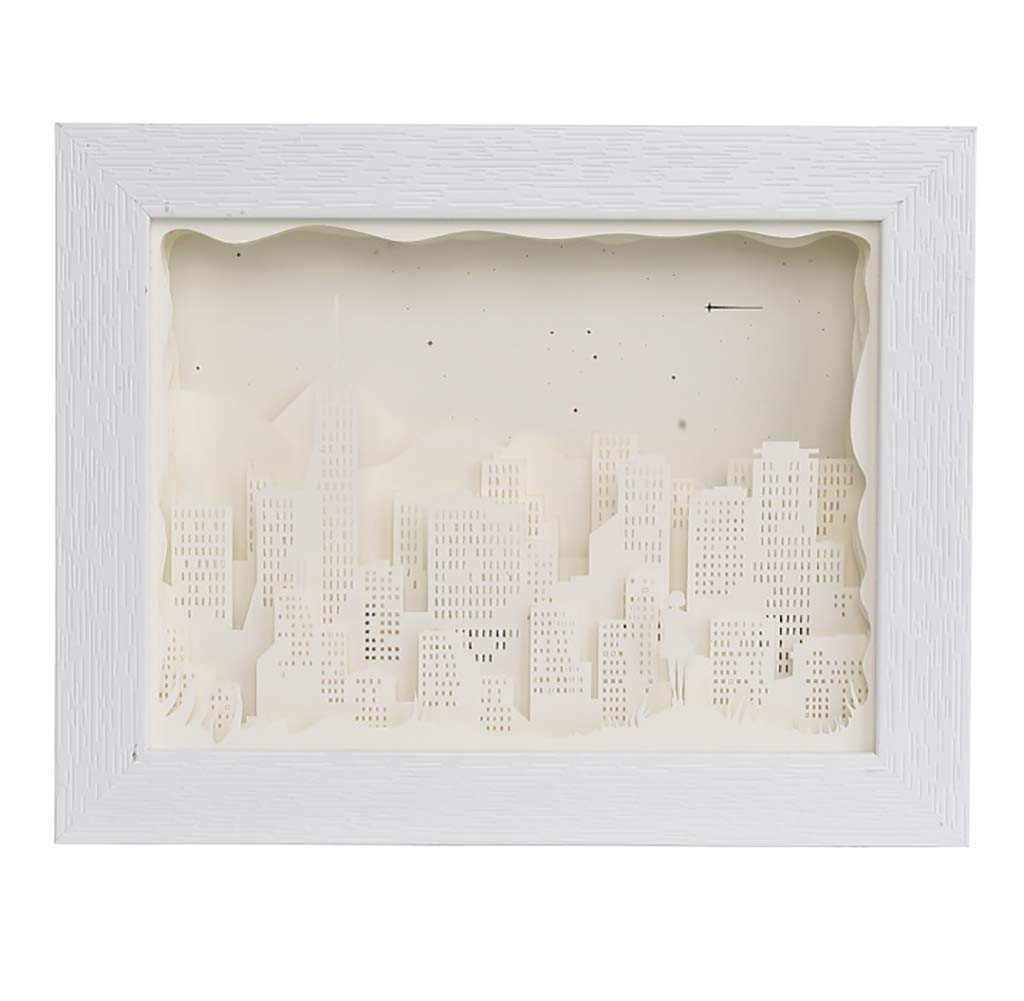 YINSY 3D Papercut Light Box - Creative LED Night Light with Handmade Paper Sculptures & Shadow Art | Perfect for Bedroom Decor, Nursery Nightlight, Romantic Gifts, and Home Ambiance Lighting