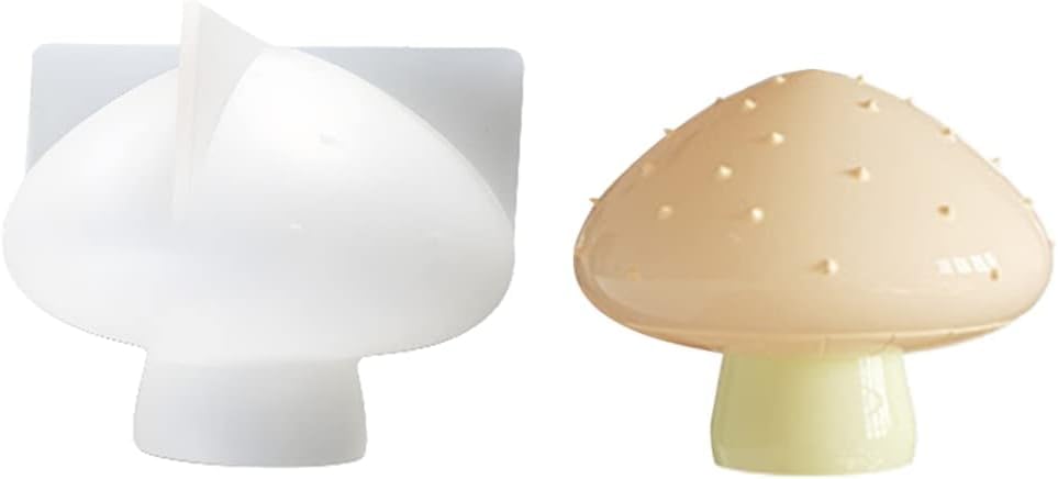 3D White Mushroom Silicone Molds for Epoxy Resin Casting - DIY Soap Making, Jewelry & Home Decor - Perfect for Resin Art, Candle Making & Craft Projects