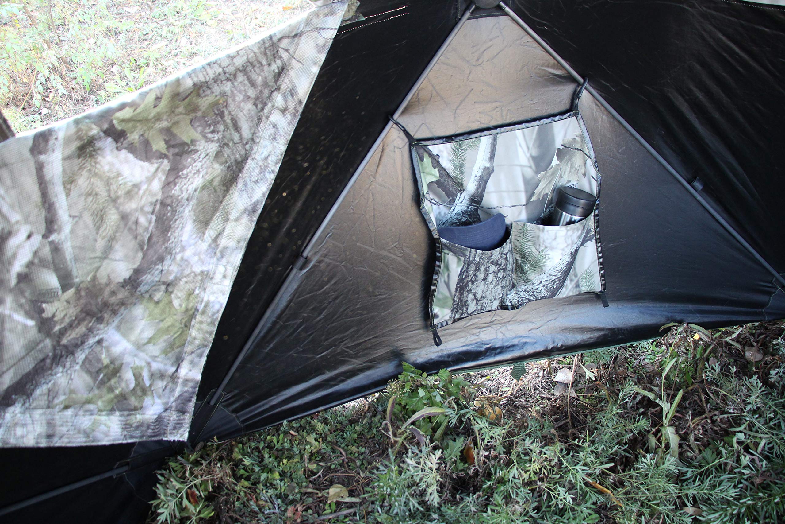 Silent Hunting Ground Hub Blind for Deer Hunting - Portable Camouflage Hunting Blind Tent for Rangers & Outdoor Enthusiasts - Perfect for Wildlife Observation, Bow Hunting & Field Photography