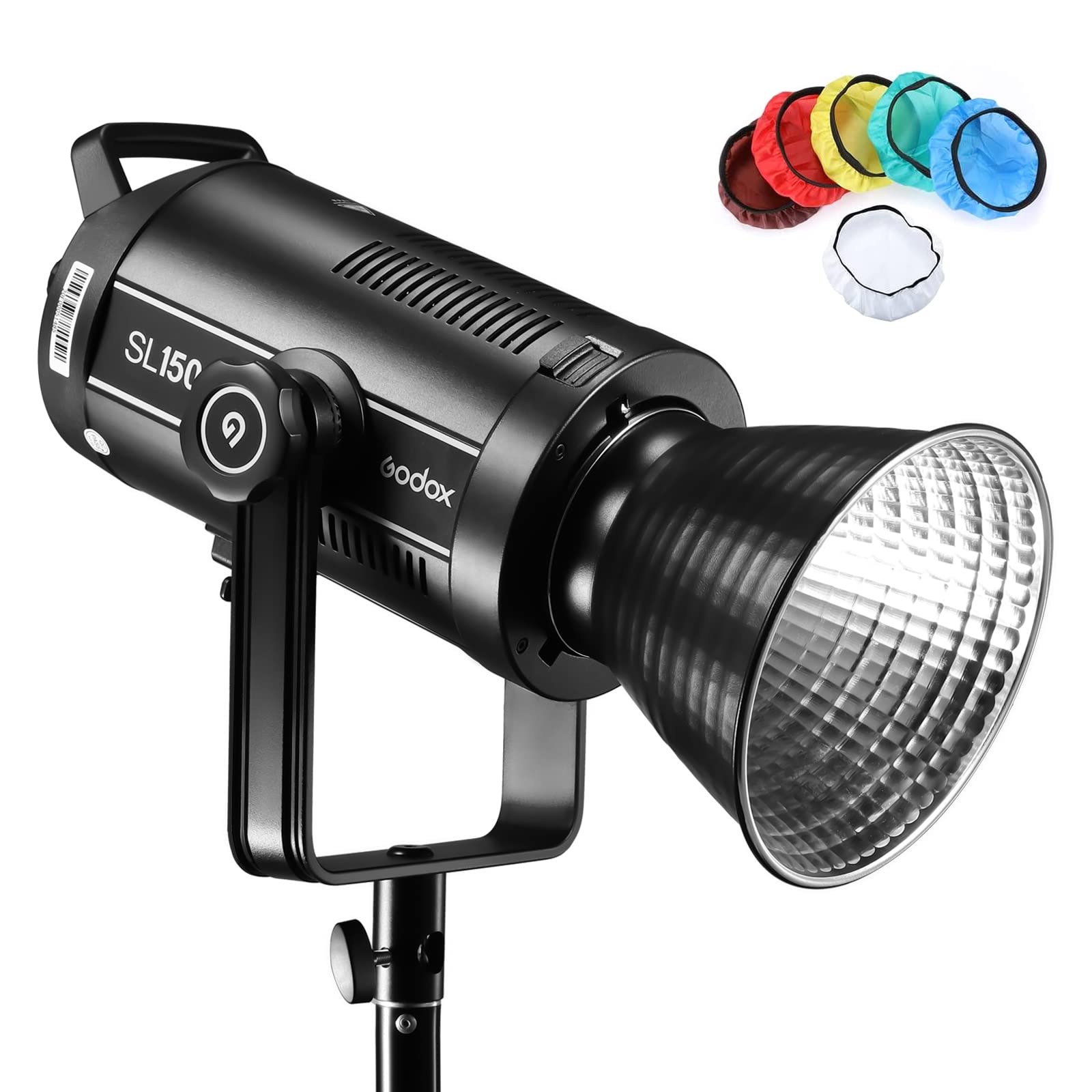 Godox SL150III 160W LED Video Light - Ultra Silent Continuous Studio Lighting with 5600±200K CRI96+ TLCI97+ - Bluetooth App & 2.4G Wireless Control, Bowens Mount - Perfect for YouTube, Photography, Live Streaming & Film Production