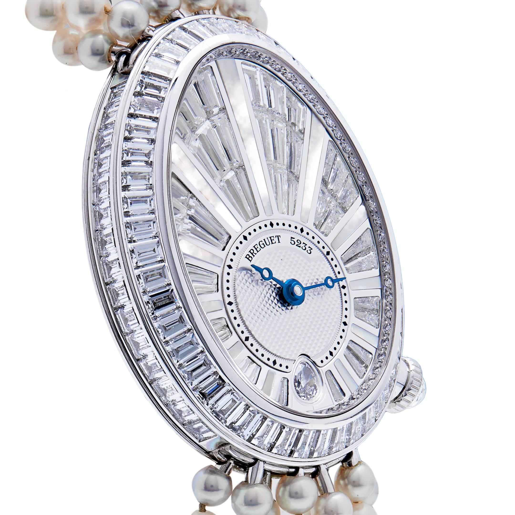 Breguet Reine de Naples 8939BB 18K White Gold Diamond & Pearl Bracelet for Women - Luxury Watch Accessory for Formal Events & Special Occasions