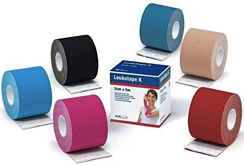 BSN Medical Leukotape K Kinesiology Tape - 3 Inch Tan Color for Sports Injury Support & Muscle Pain Relief | Ideal for Athletes, Physical Therapy & Joint Stability