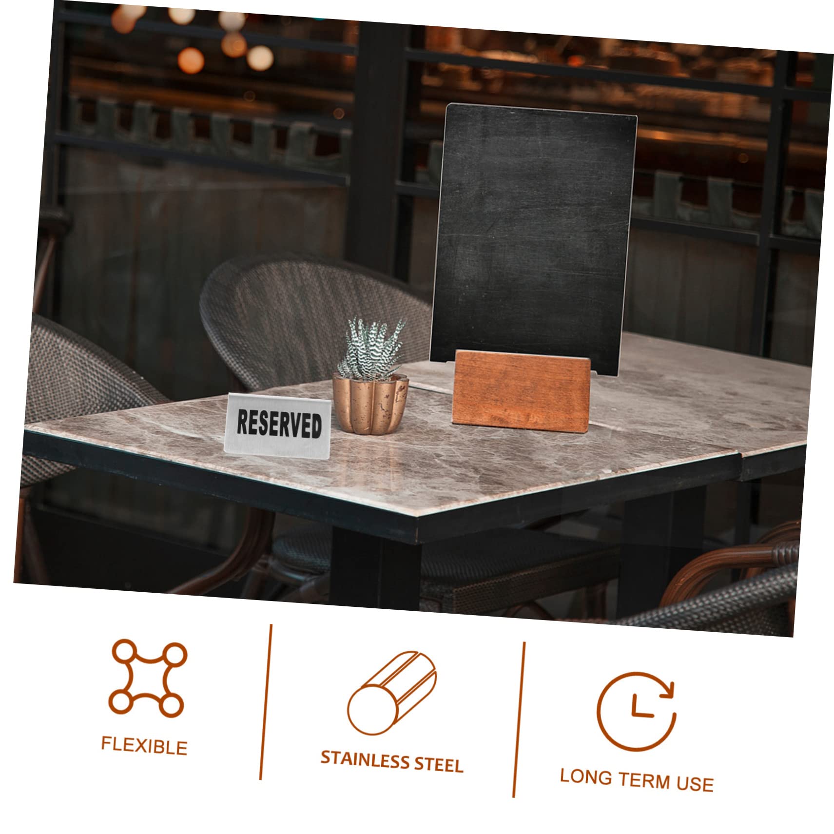 Stainless Steel Table Number Cards - 4 Pack Durable Reserved Table Signs for Restaurants, Weddings & Events - Rustproof, Easy to Clean - Perfect for Seating Arrangements & Table Markers