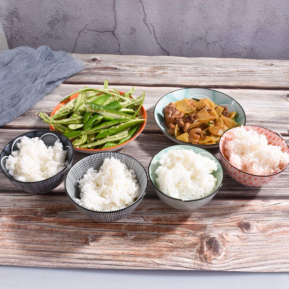 Premium Japanese Ceramic Rice Bowl Set of 4 - Small Porcelain Sushi Bowls for Soup, Snack, Cereal | Elegant Dining Tableware for Asian Cuisine, Ramen, Miso Soup & Home Decor