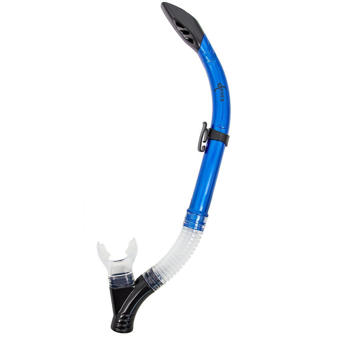 Genesis Lusca Semi-Dry Snorkel with Splash Guard & Hypoallergenic Mouthpiece - Perfect for Ocean Swimming, Snorkeling Adventures & Water Sports