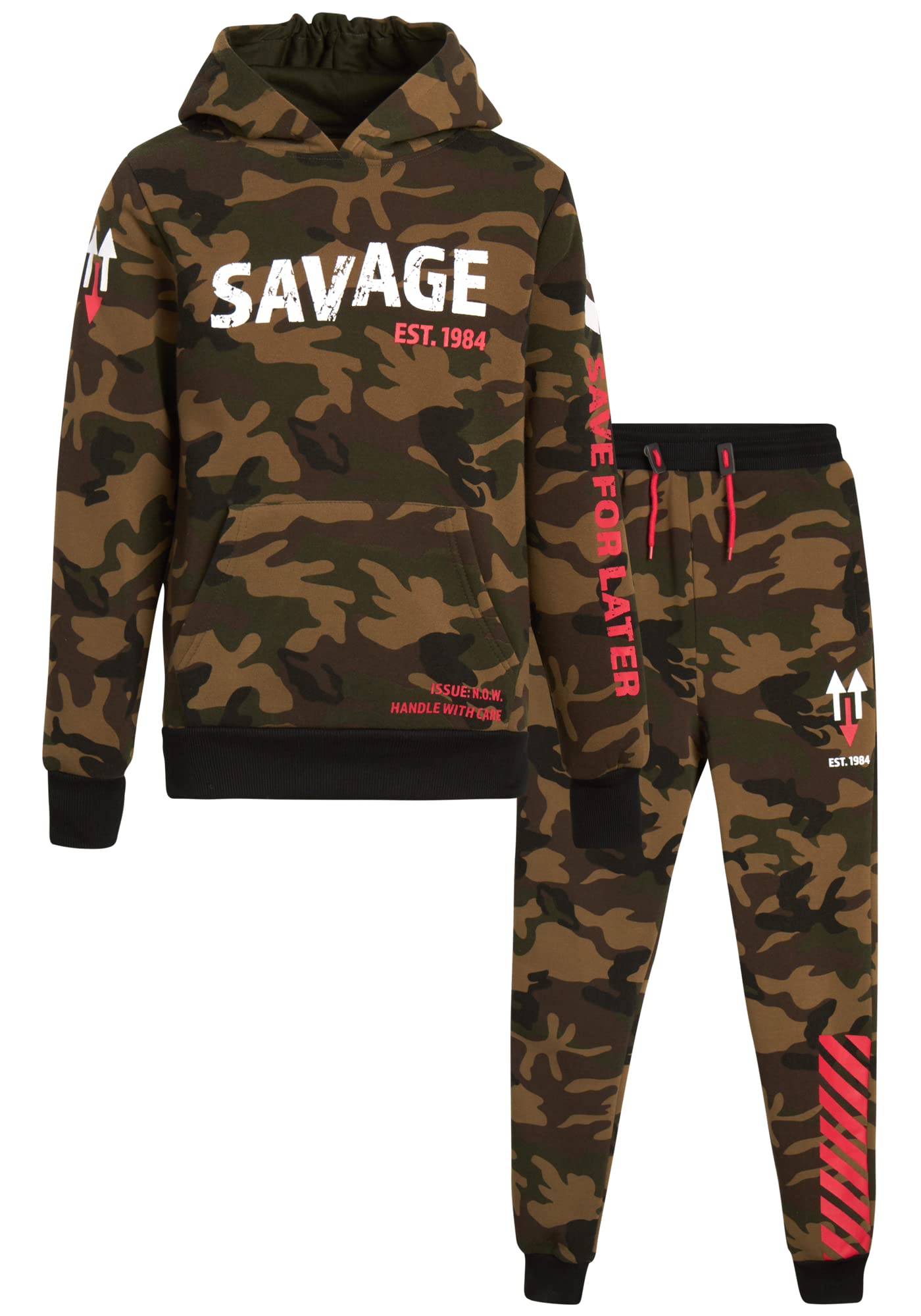 Harvic Boys' Fleece Jogger Set - 2 Piece Hoodie & Pants for Kids | Soft & Warm Winter Outfit | Size S-XL | Perfect for School, Playdates & Outdoor Activities