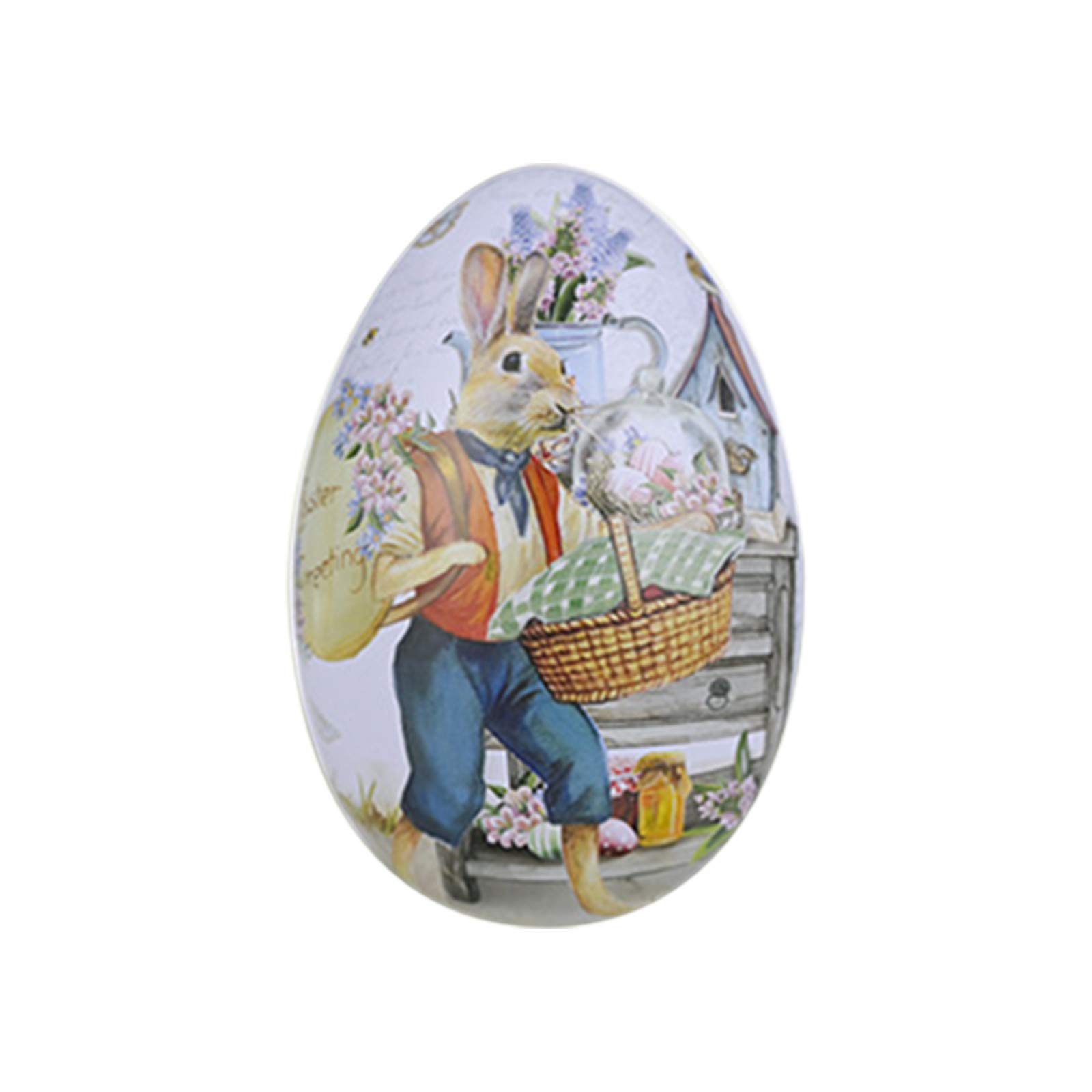 5#ZW Easter Decorated Iron Creative Rabbit Box - Perfect for Easter Home Decor, Party Favors & Spring Gift Giving