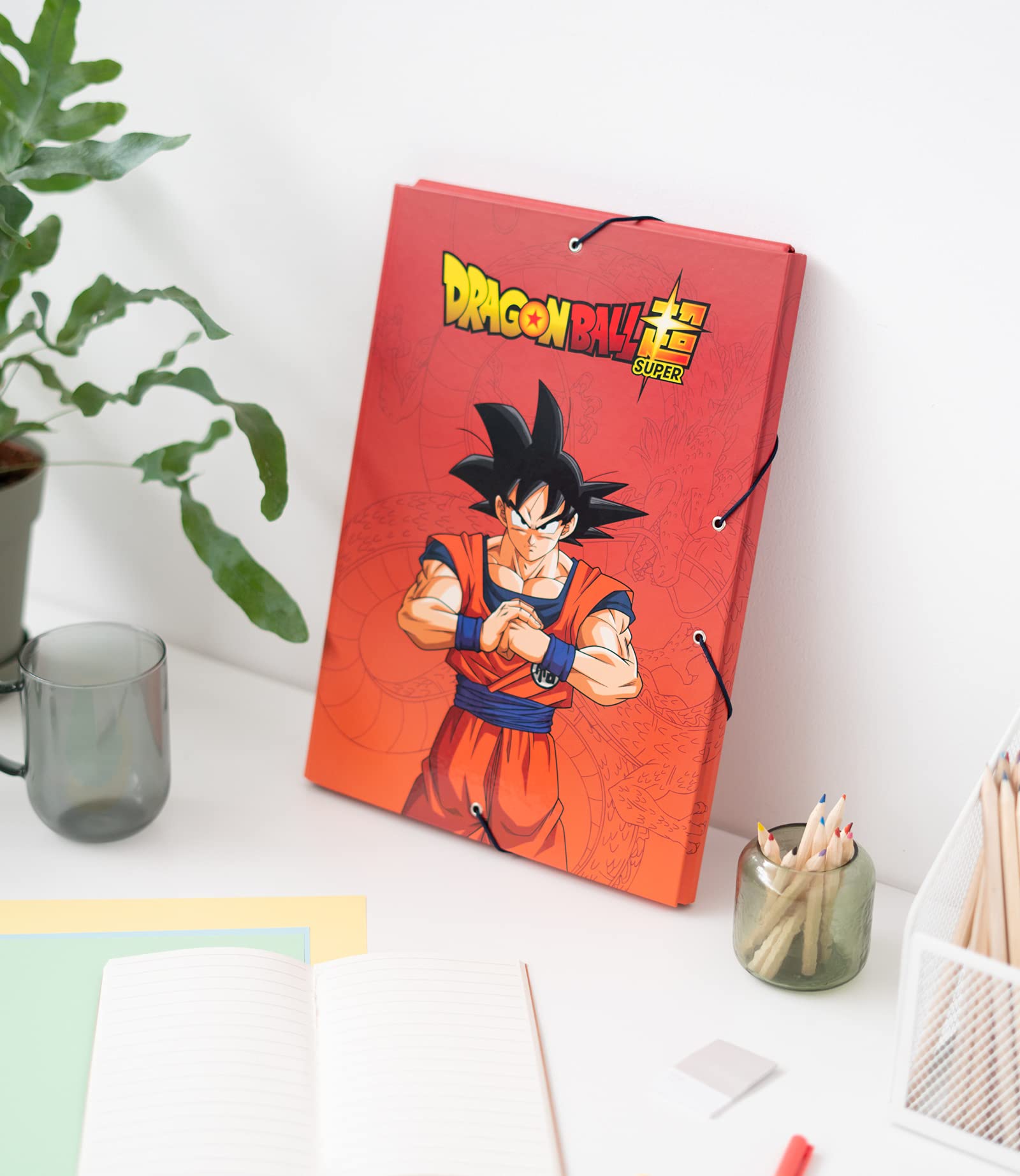 Dragon Ball A4 Folder - 3 Flap Document Organizer 13.4x10 inches (34x25.5cm) - School Supplies, Office Organization, Anime Manga Collectible Gift for Fans