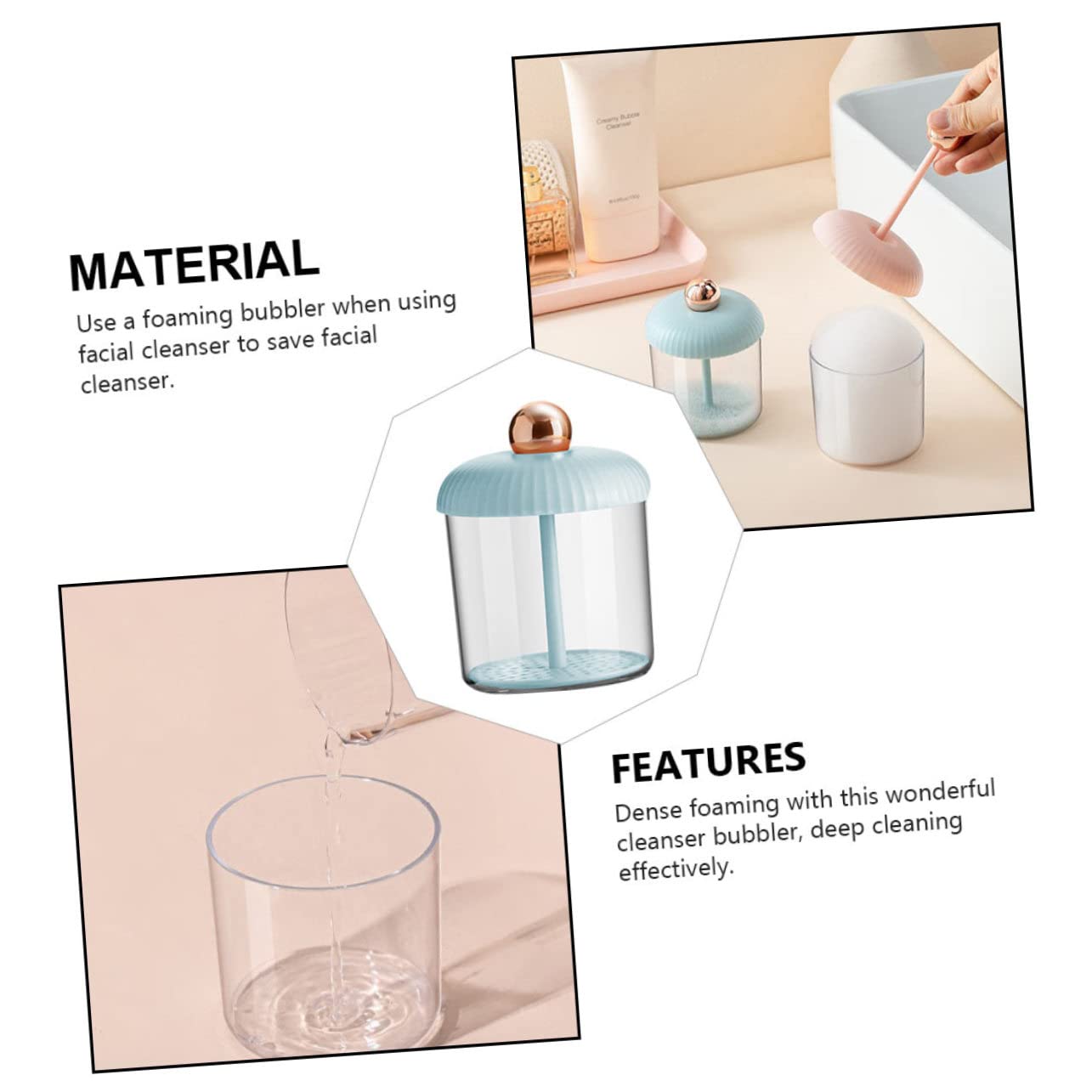 1Pc Portable Facial Bubble Maker Bottle - Micro Bubble Face Cleanser for Deep Pore Cleansing & Skin Hydration | Perfect for Spa, Home Facial & Skincare Routine