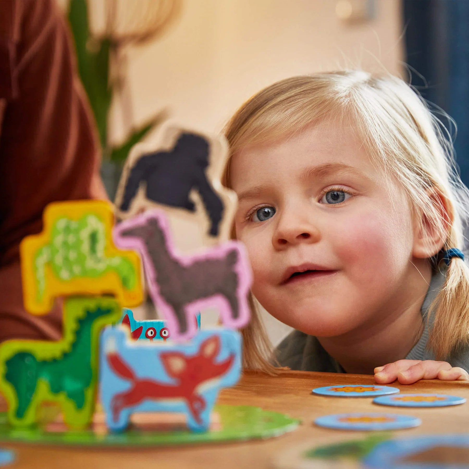 Animal Upon Animal Stacking Game - Fun Wooden Animal Balancing Game for Kids & Family - Perfect for Preschool Learning, Party Games & Family Bonding Time