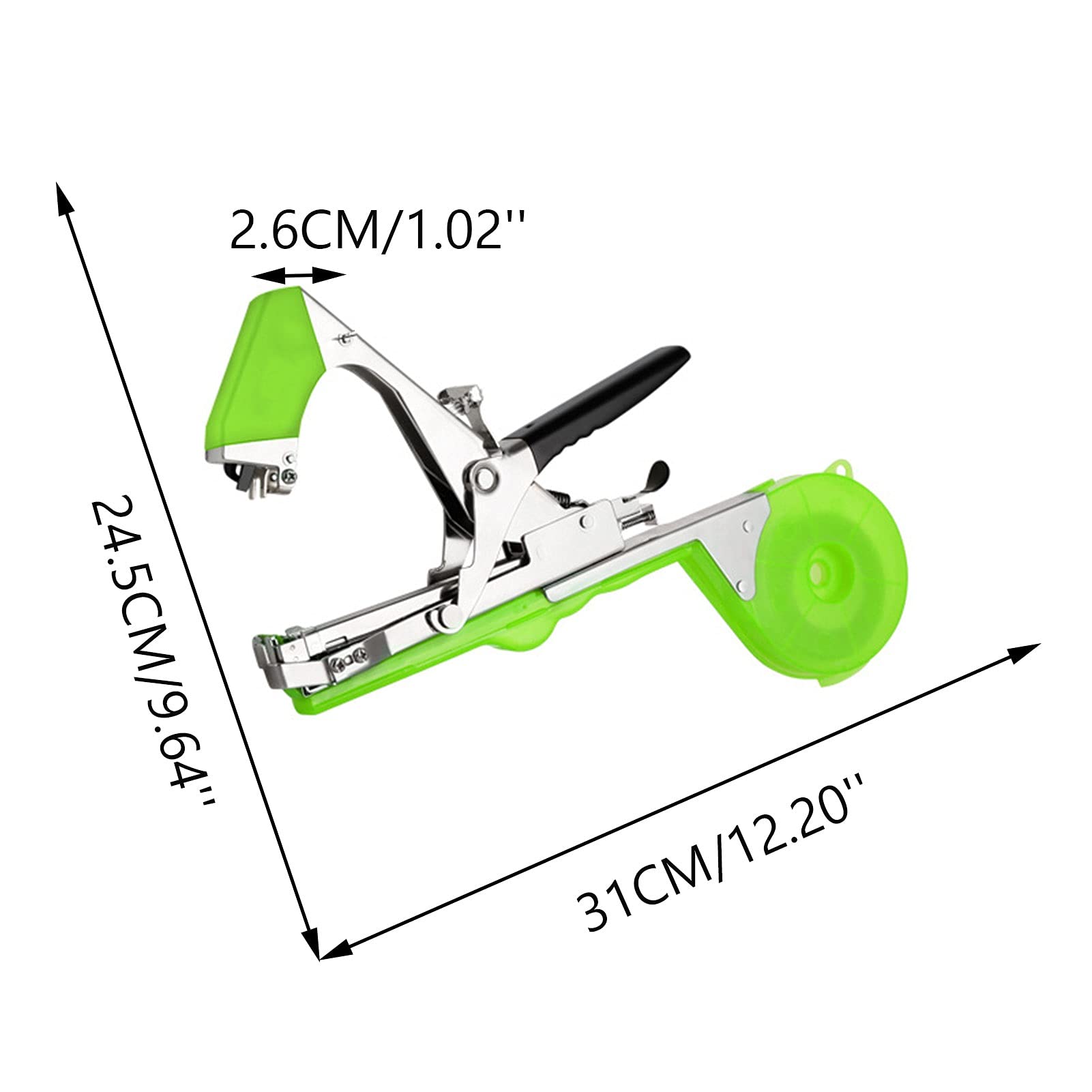 **Plant Tying Tape Machine with 1 Box Nails & 3 Rolls Tape – Garden Tool for Strapping Vegetables, Cucumbers, Tomatoes – Perfect for Home Gardening and Greenhouses**