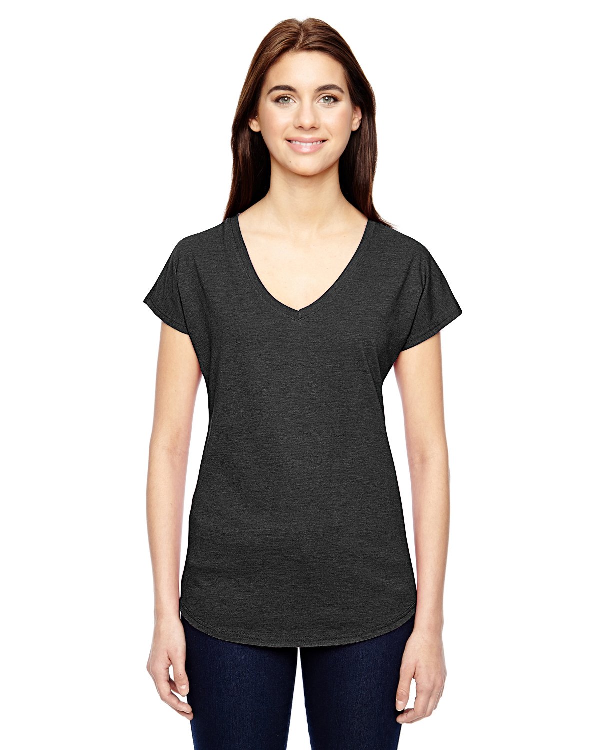 Anvil Women's Tri-Blend V-Neck T-Shirt - Soft & Comfortable Casual Tee for Everyday Wear | Perfect for Workouts, Lounging & Street Style