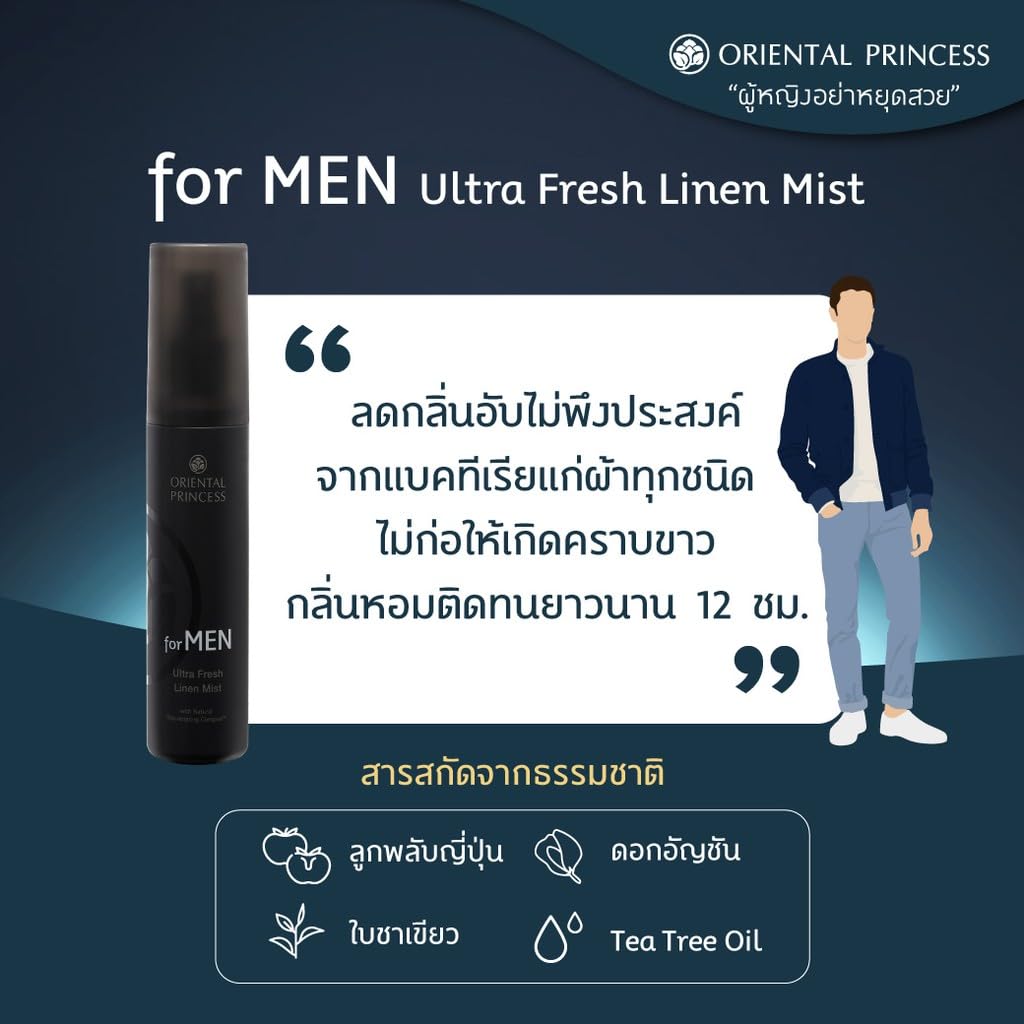 OrientalPrincess Men's Ultra Fresh Linen Mist Body Spray - 150ml | Long-Lasting Fragrance for Daily Use, Gym & Office